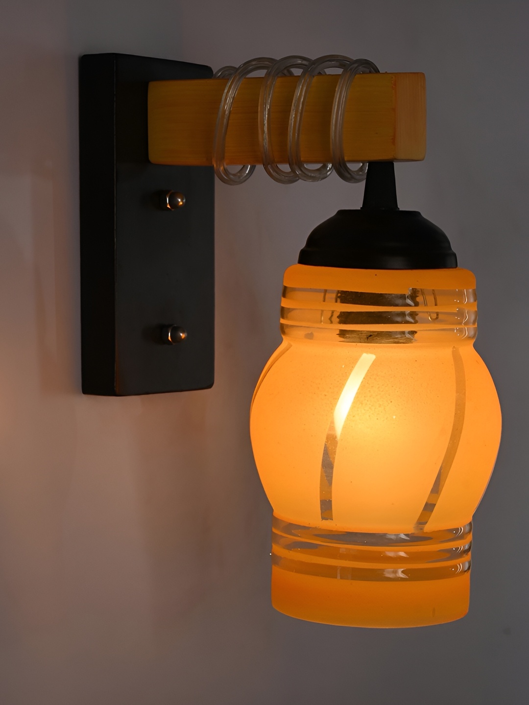 

Afast Yellow Glass Wall Lamp