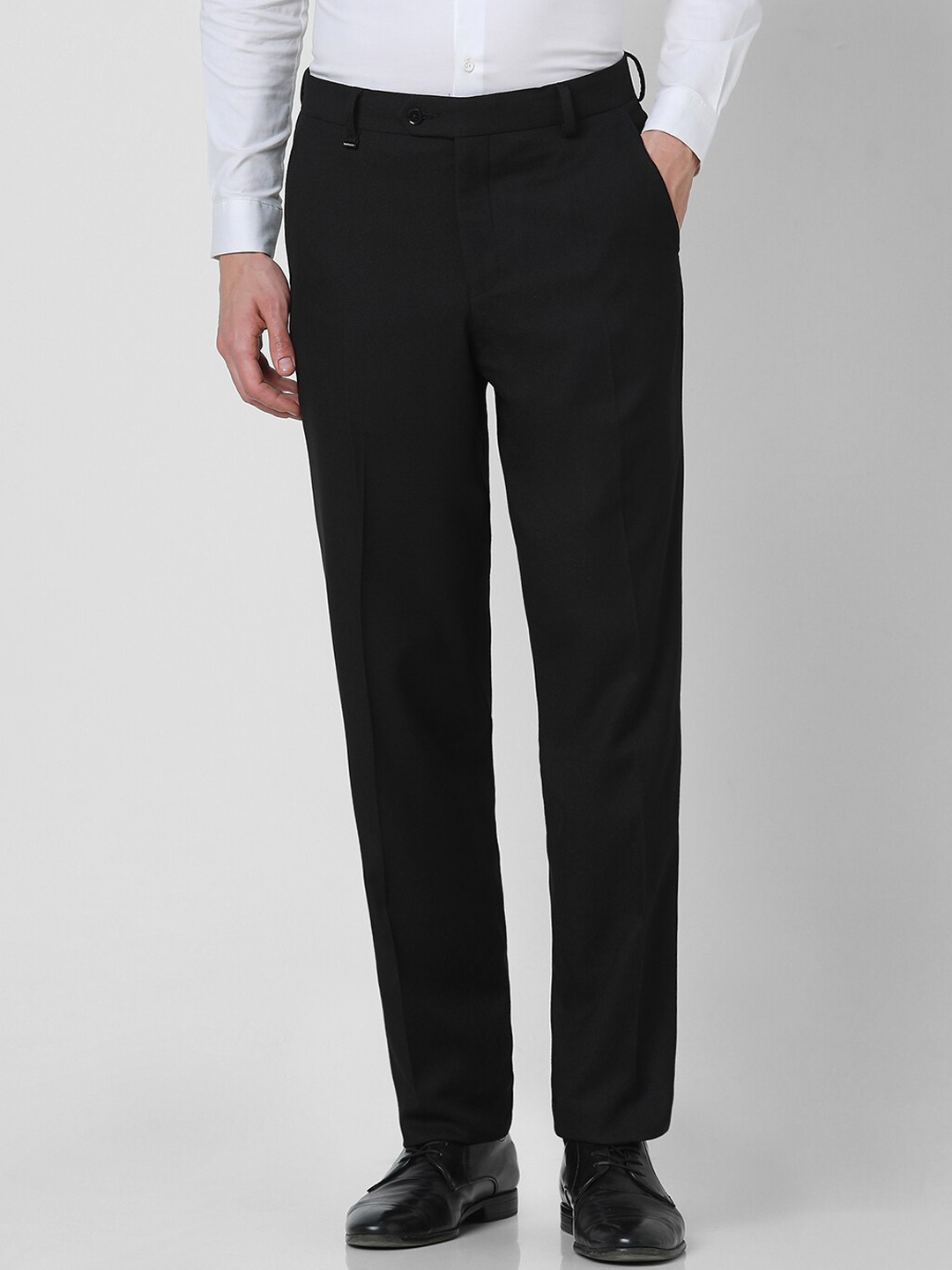 

Van Heusen Men Mid-Rise Formal Trouser, Black