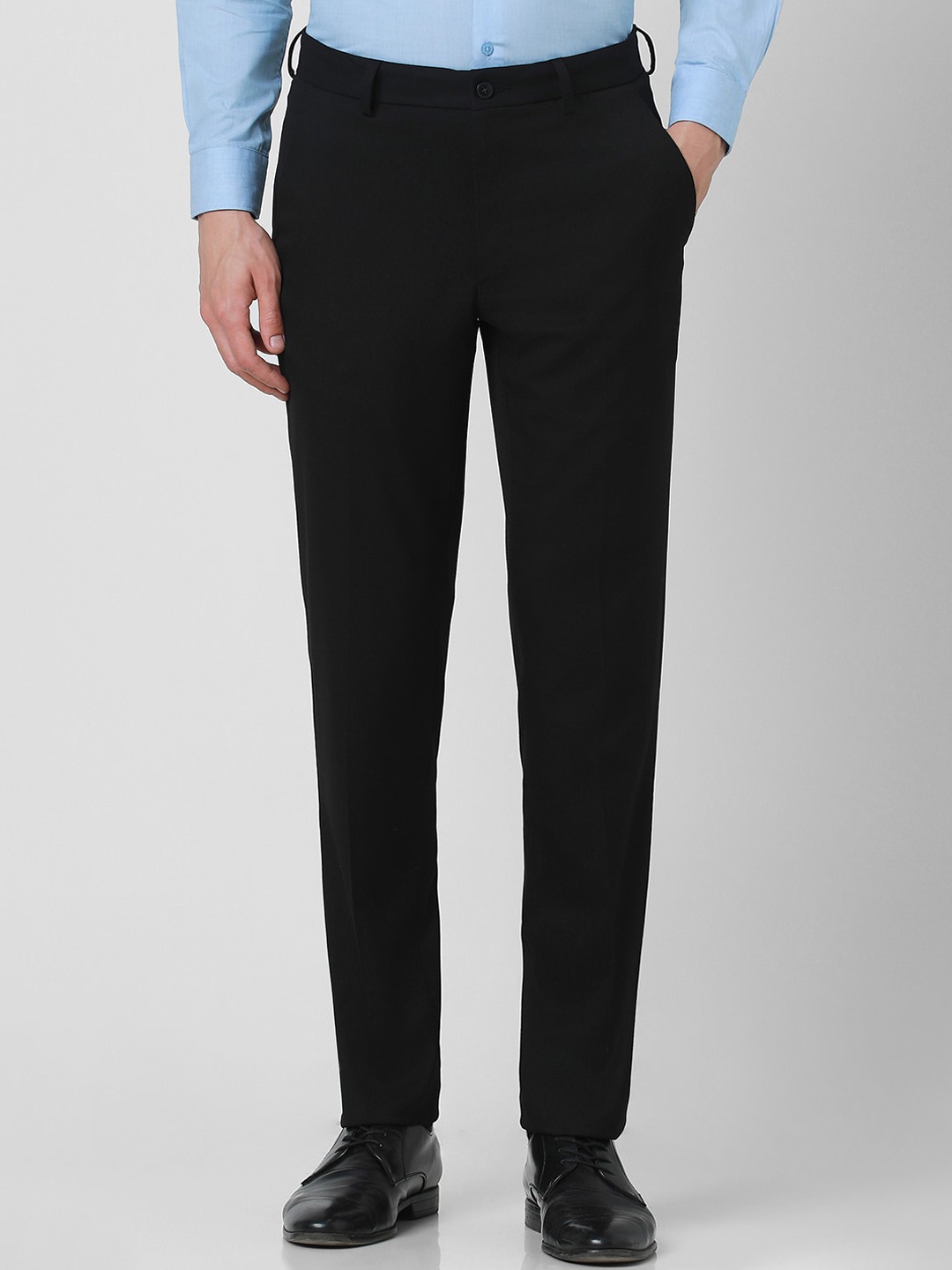 

Van Heusen Men Slim Fit Formal Trousers, Black