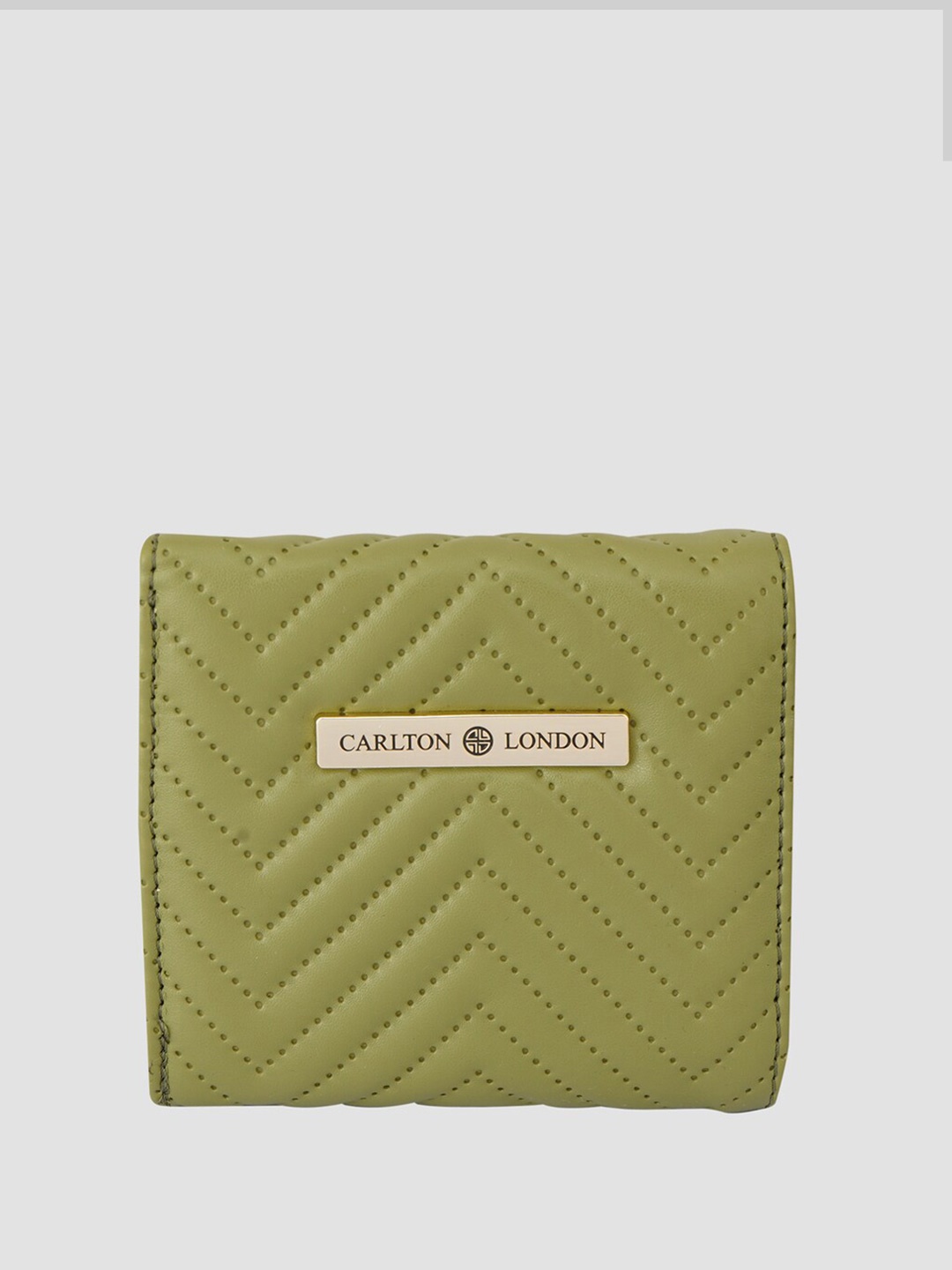 

Carlton London Quilted PU Three Fold Wallet, Green