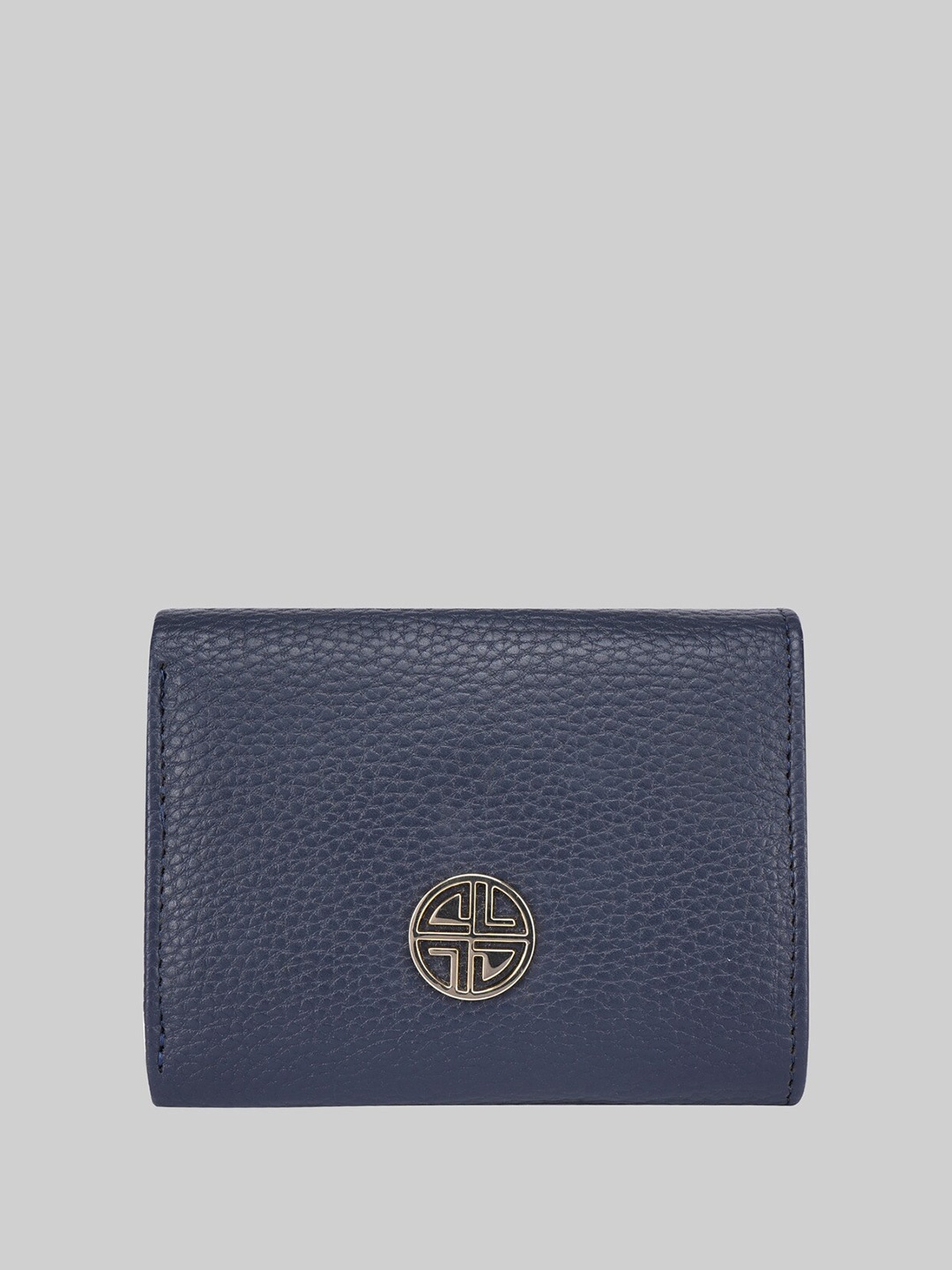 

Carlton London Textured Three Fold Wallet, Navy blue