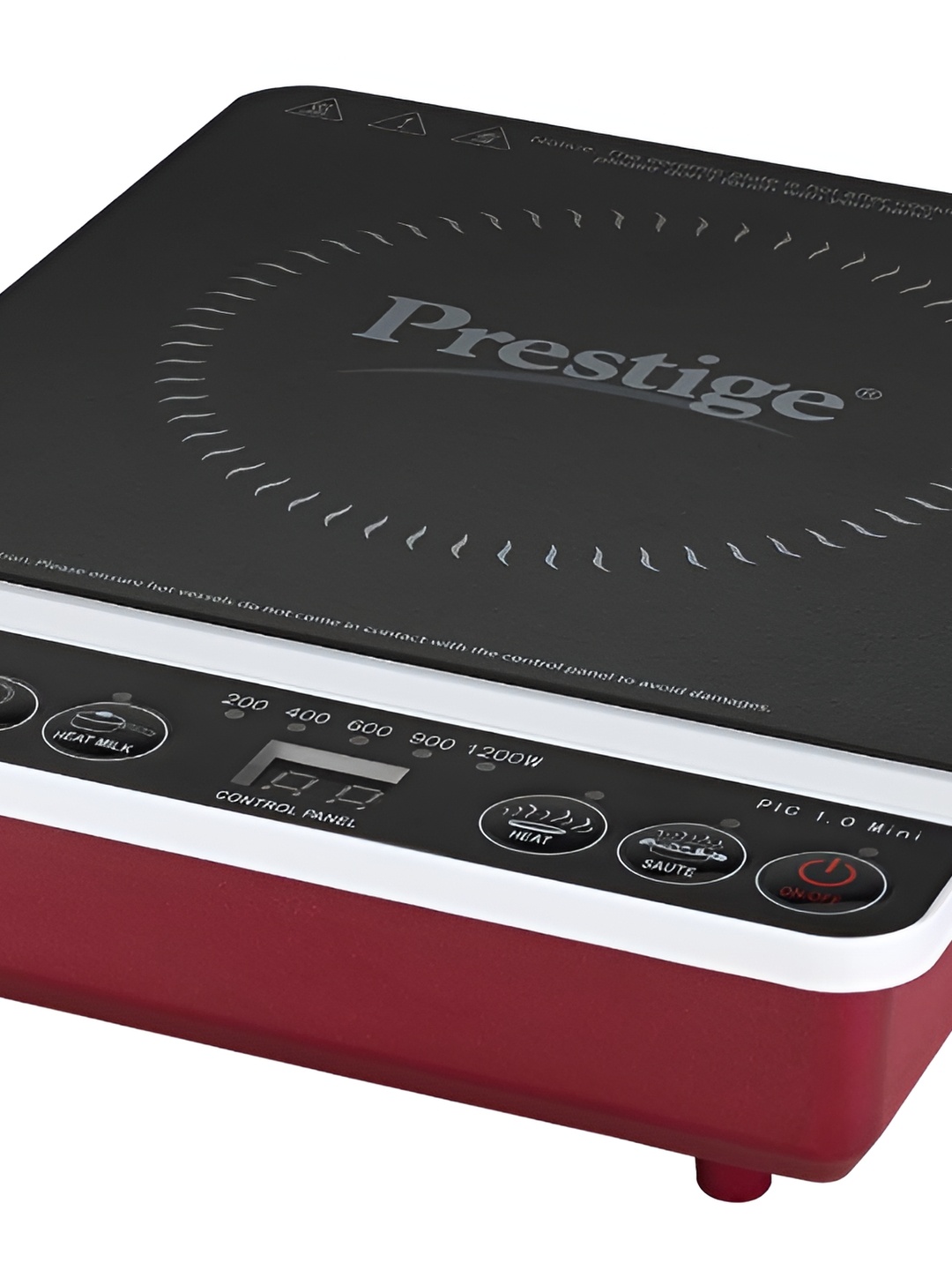 

Prestige Black & Red Travel Induction Cooktop 1200W With Soft Touch Buttons