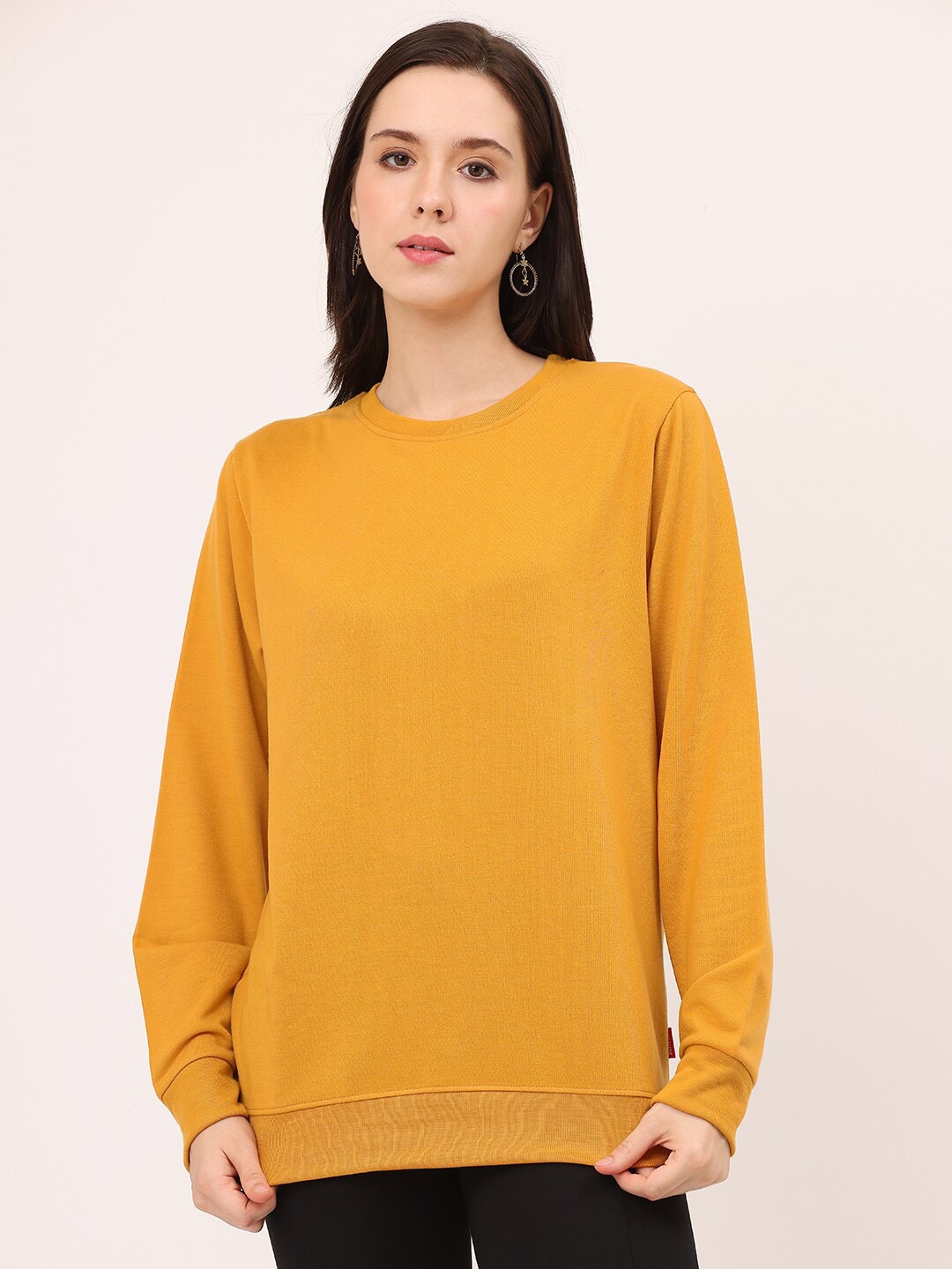 

Leotude Women Mustard Sweatshirt