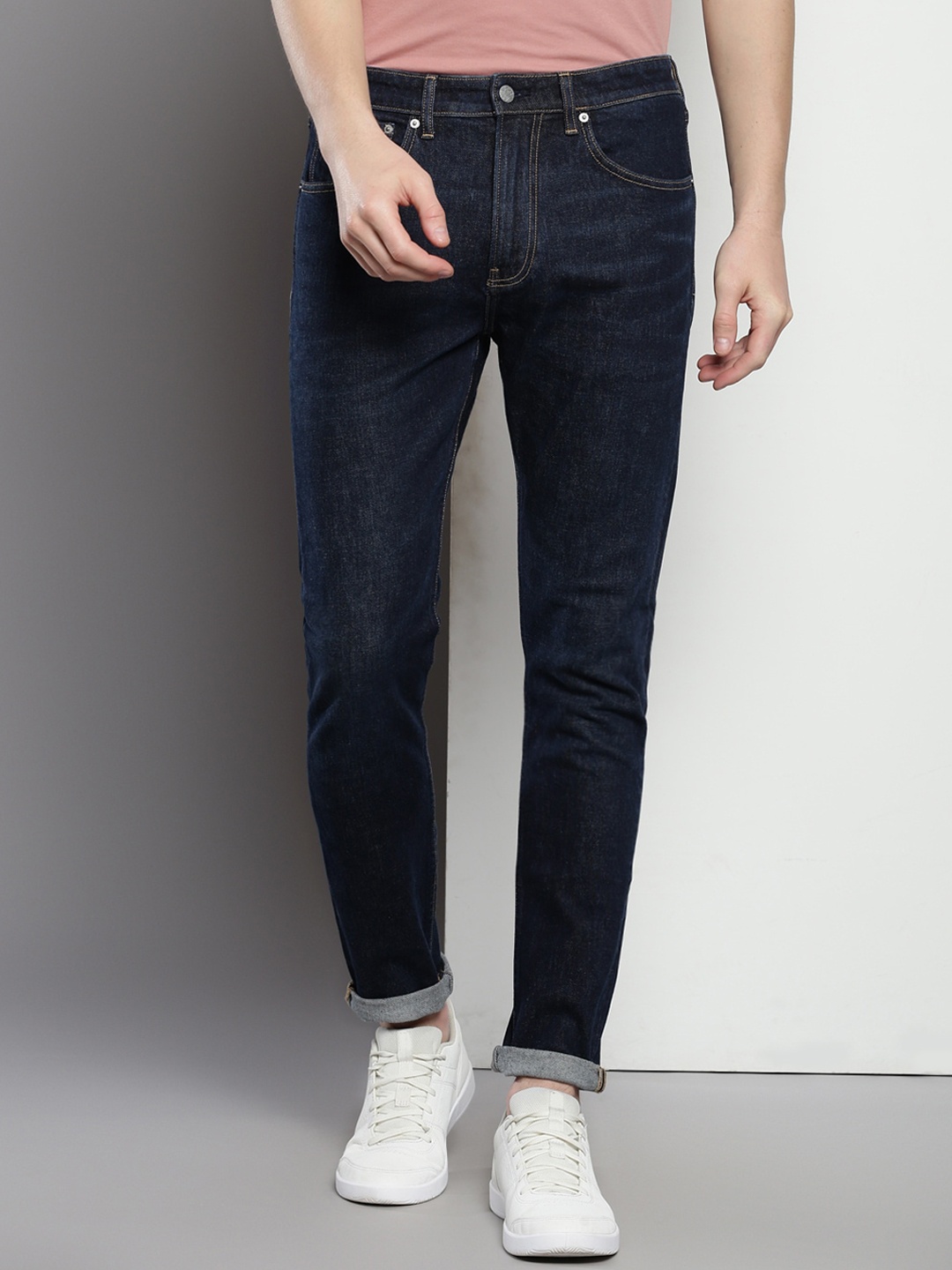 

Calvin Klein Men Mid Rise Clean Look Cotton Jeans, Blue