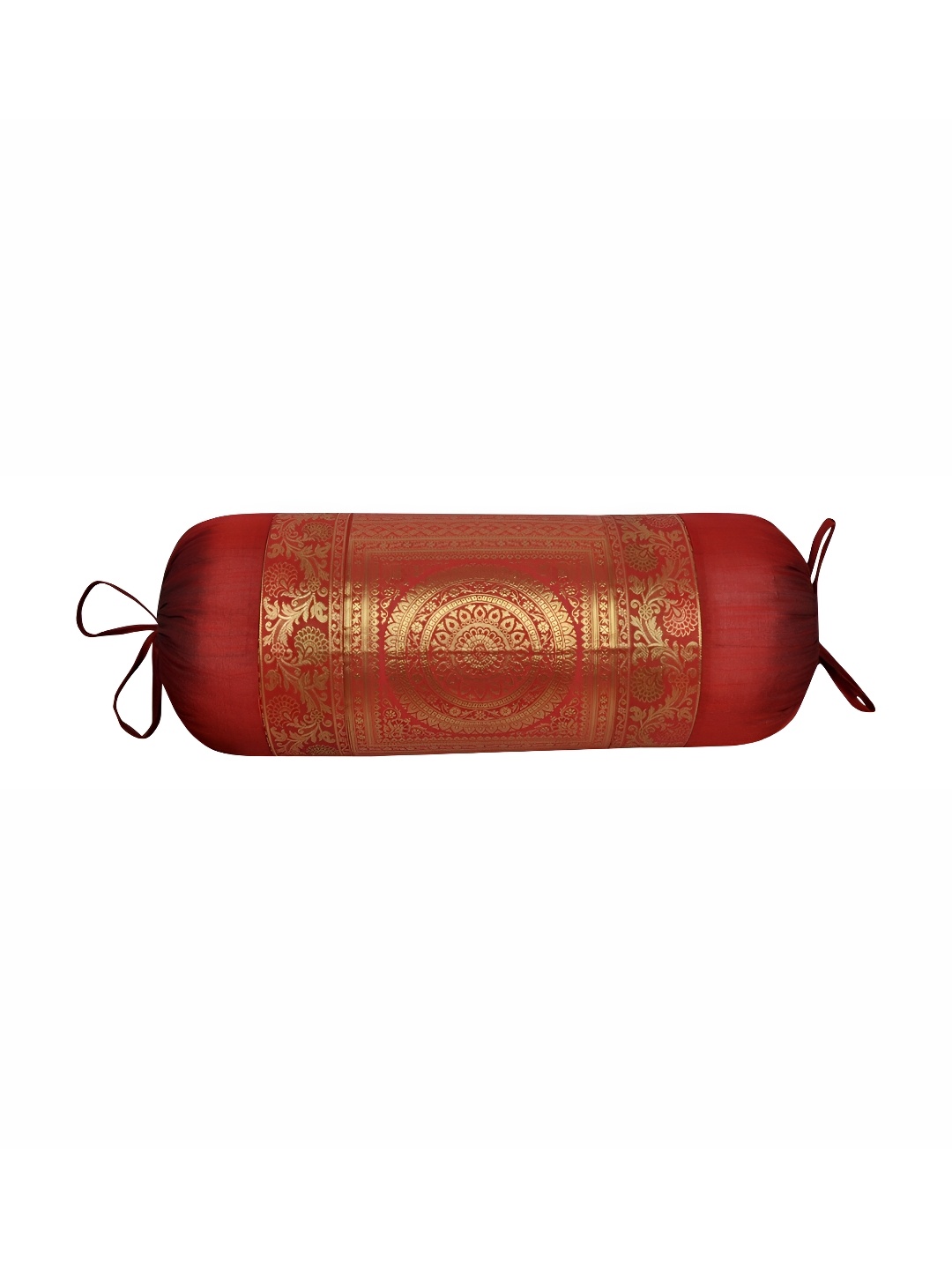 

Lal Haveli Maroon-Coloured & Beige Woven Design Bolster Covers