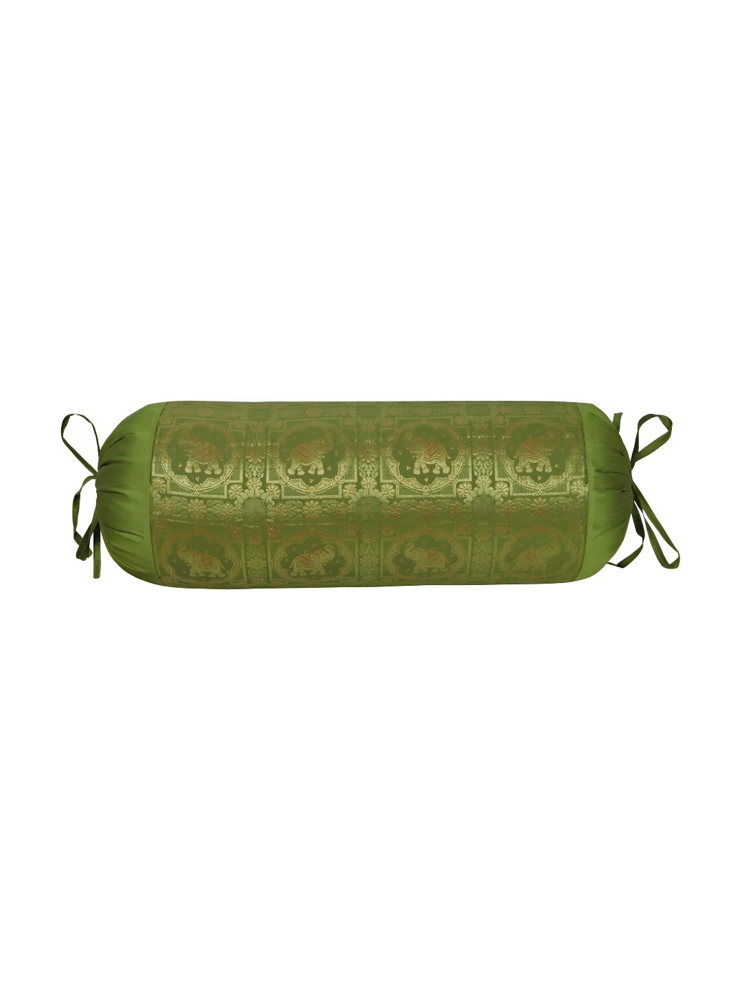 

Lal Haveli Green & Beige Woven Design Bolster Covers