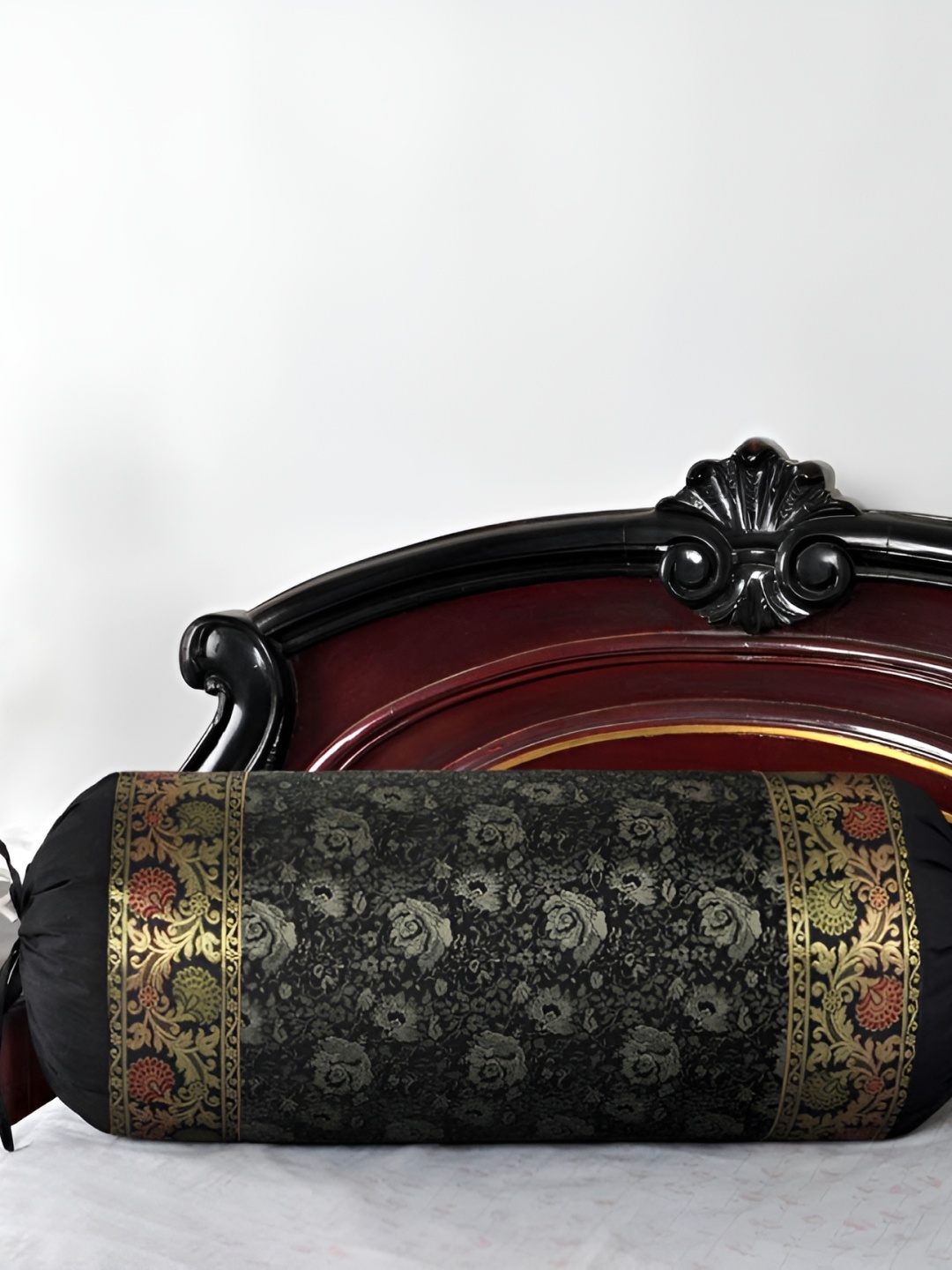 

Lal Haveli Black & Beige Woven Design Bolster Covers