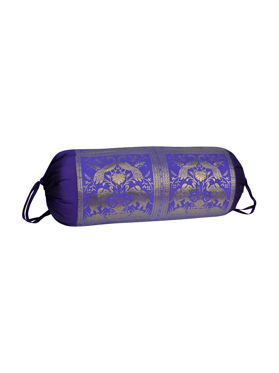

Lal Haveli Blue & Beige Woven Design Bolster Covers
