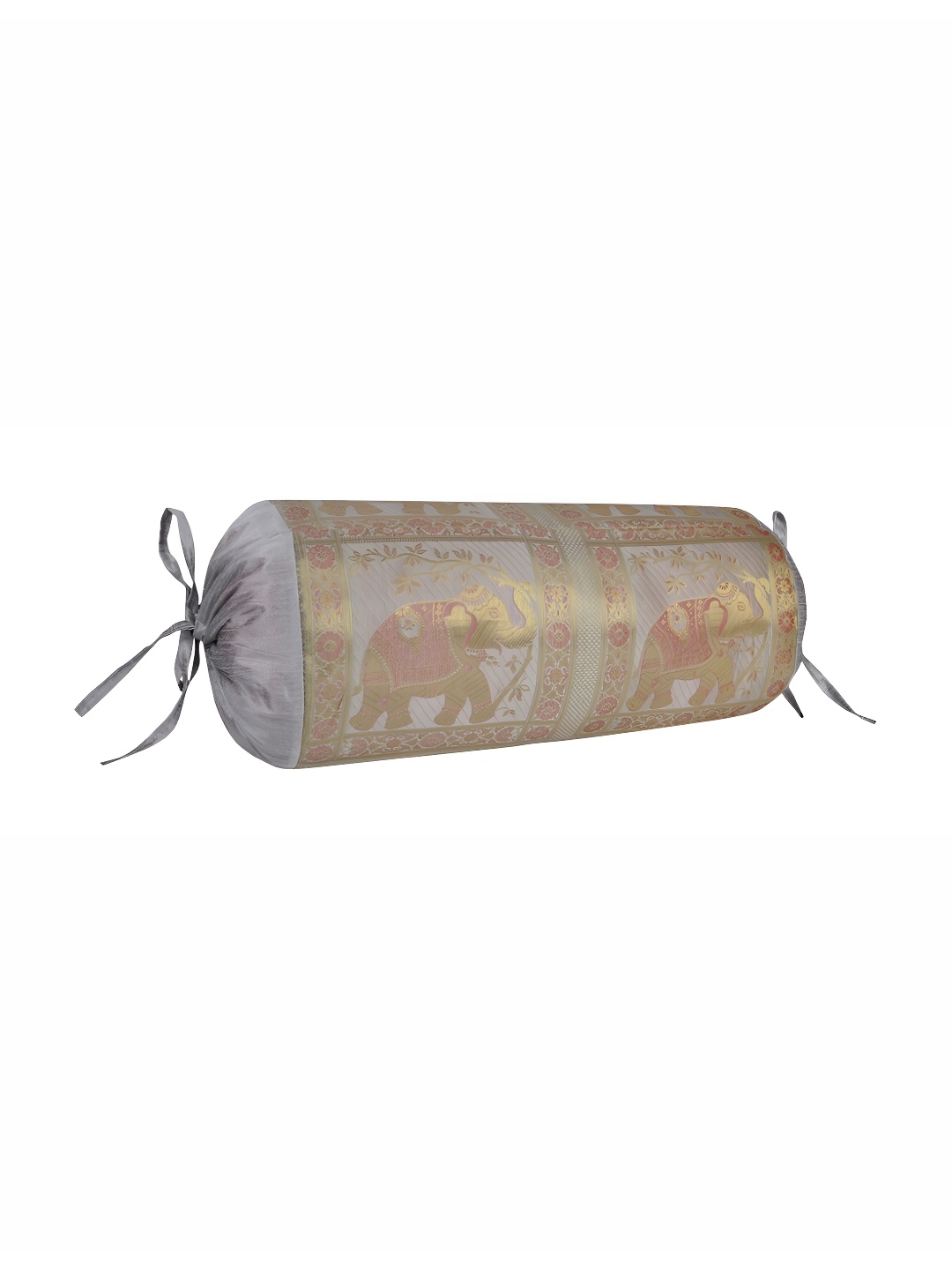 

Lal Haveli Grey & Beige Woven Design Bolster Covers