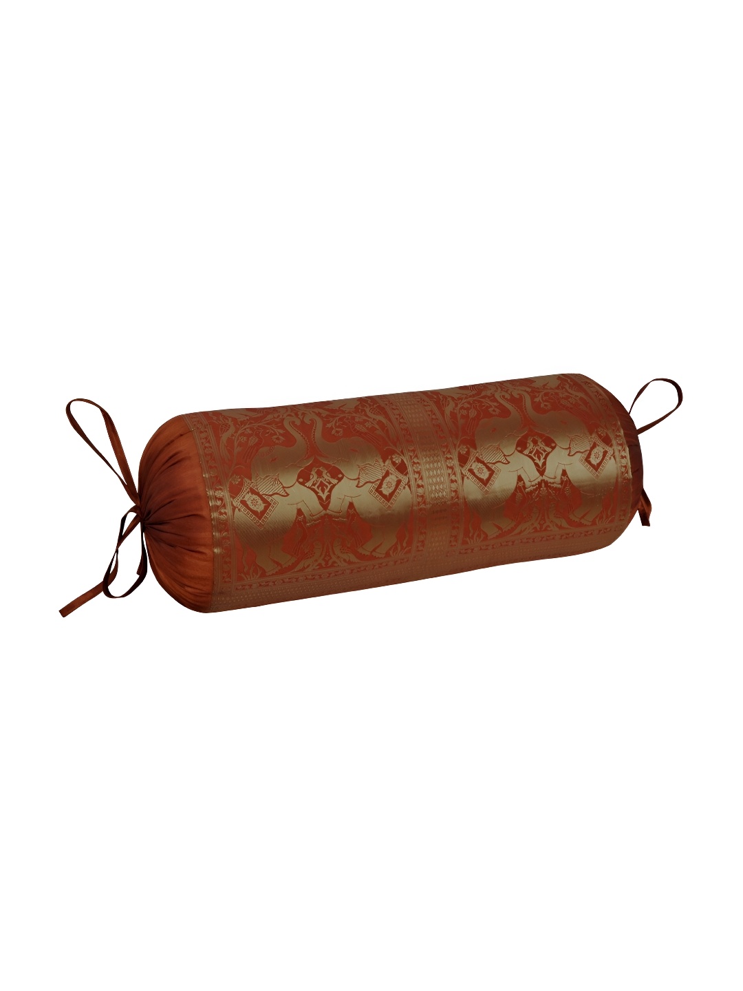 

Lal Haveli Red & Beige Woven Design Bolster Covers