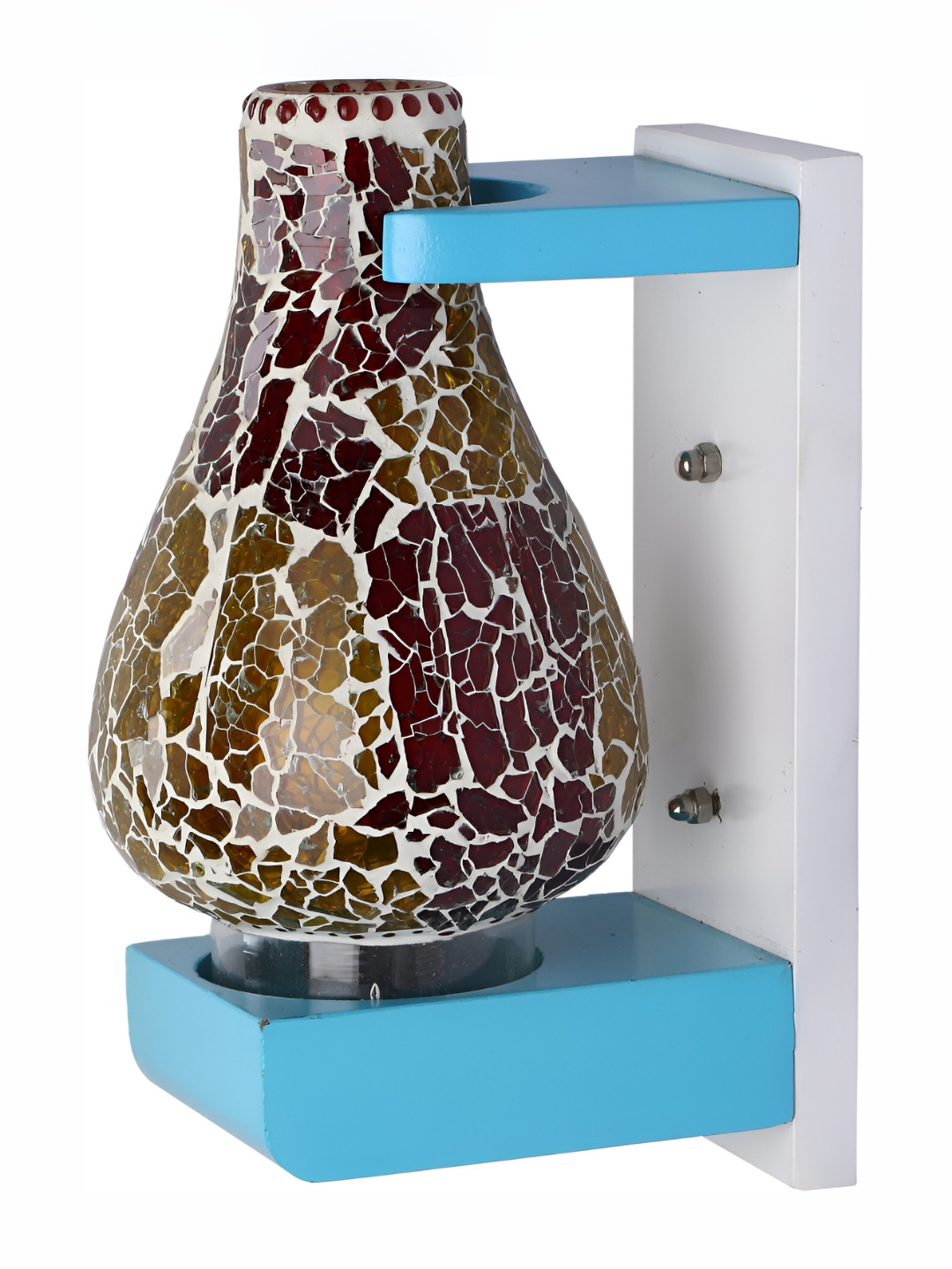 

Afast Yellow & Red Abstract Glass Wall Lamp