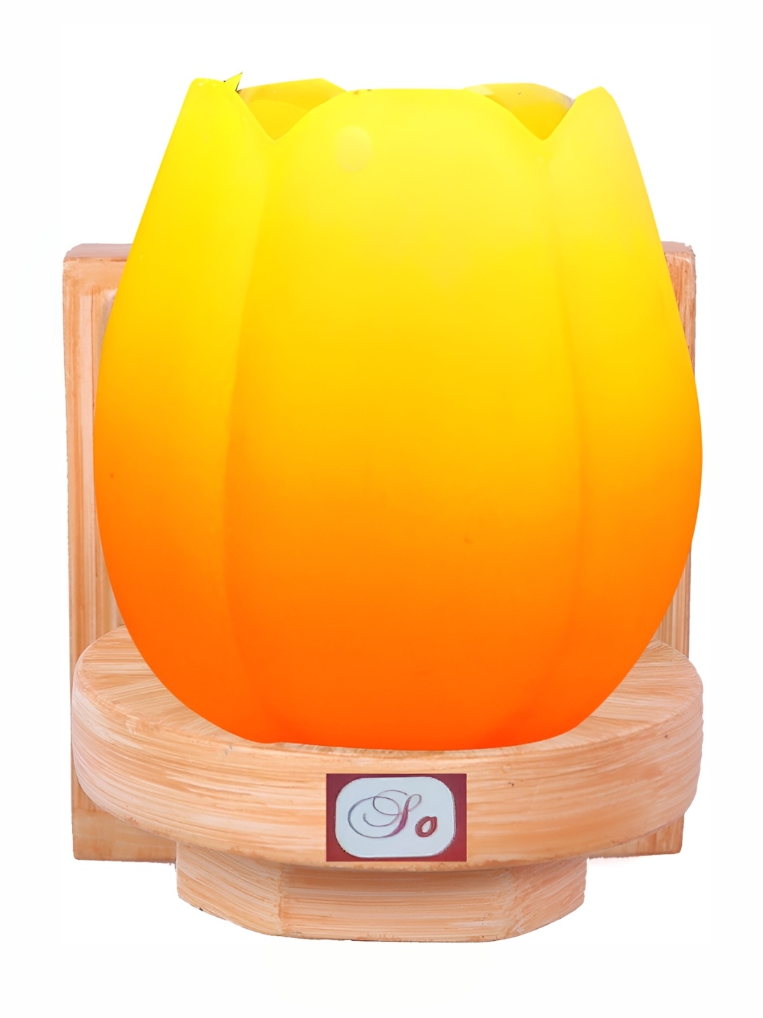 

Afast Orange & Yellow Colourblocked Abstract Shaped Glass Wall Lamp