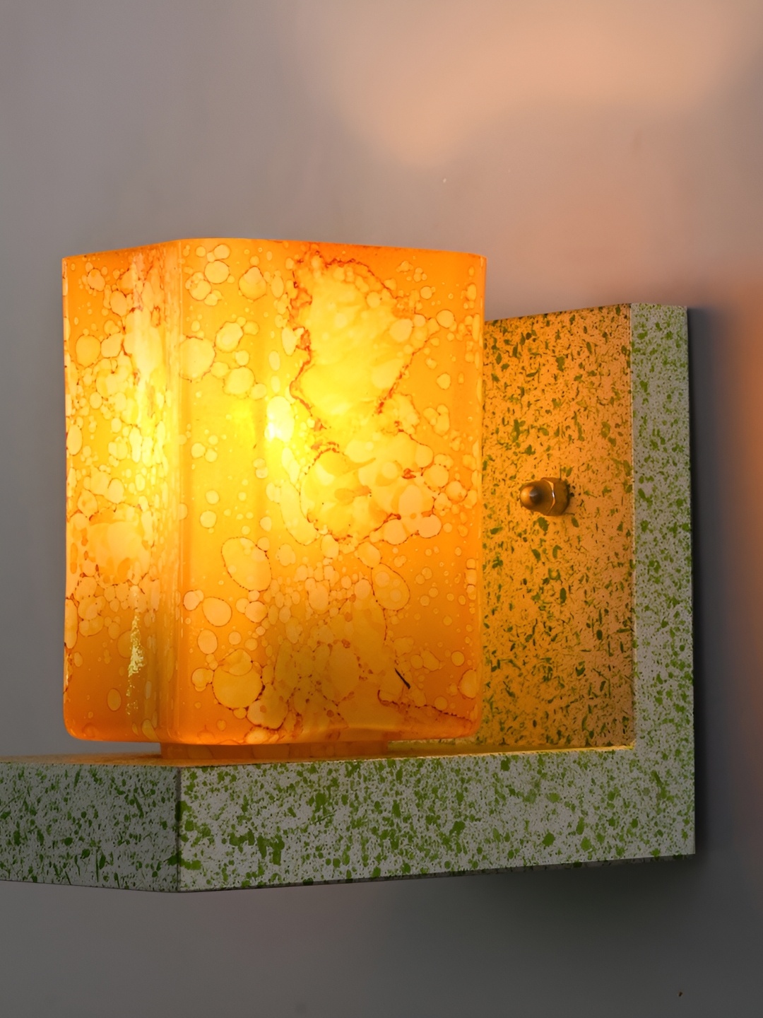 

Afast Yellow Rectangular Glass Wall Lamp