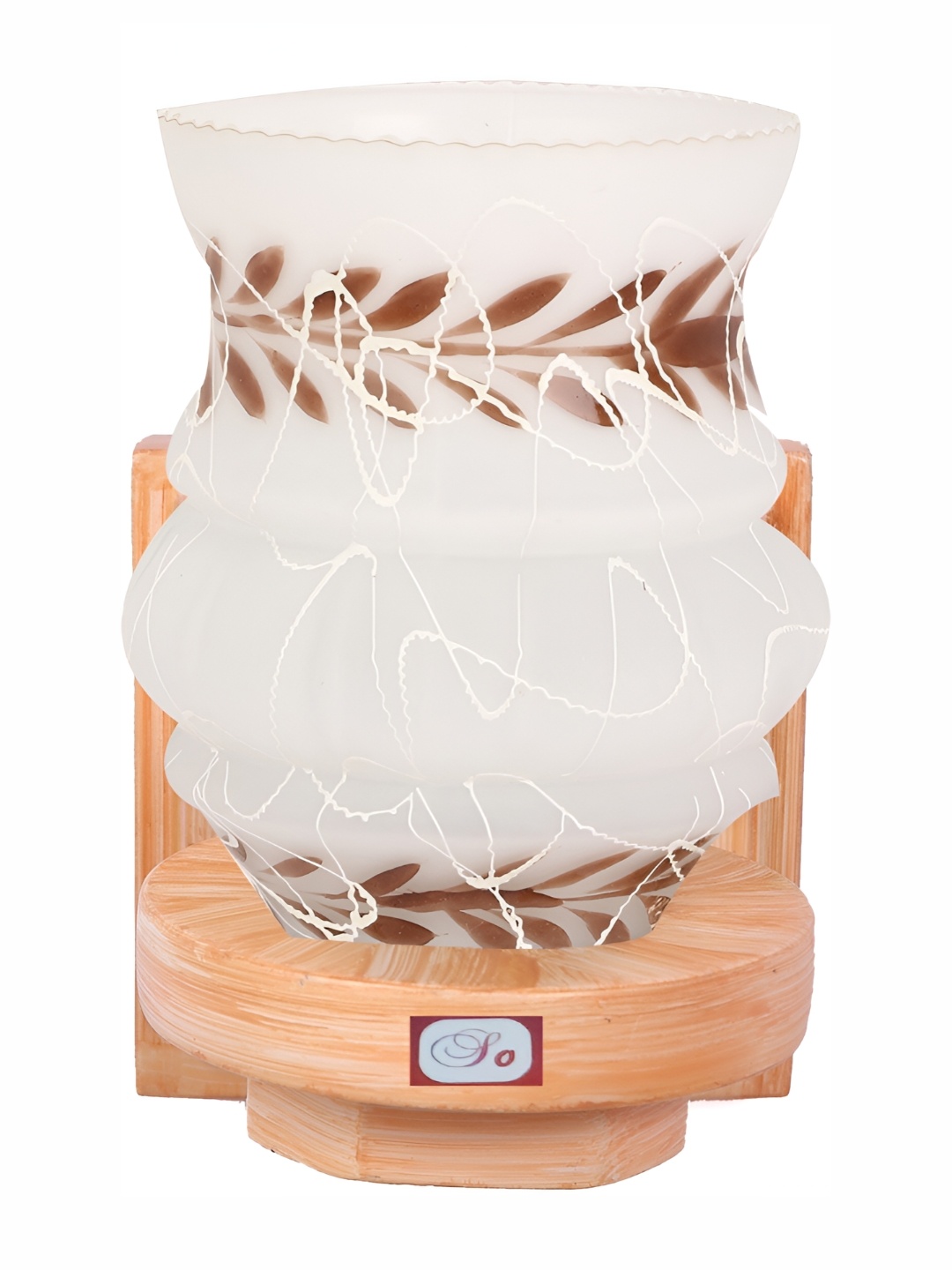 

Afast Grey & Brown Printed Abstract Shaped Glass Wall Lamp