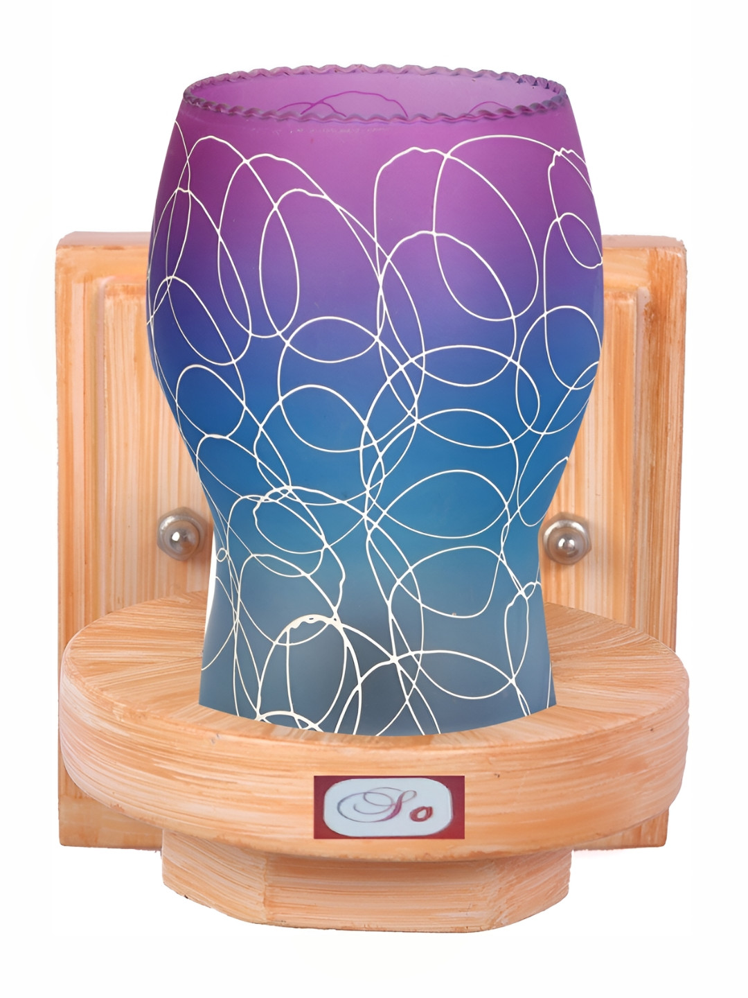 

Afast Blue & Purple Colourblocked Abstract Shaped Glass Wall Lamp