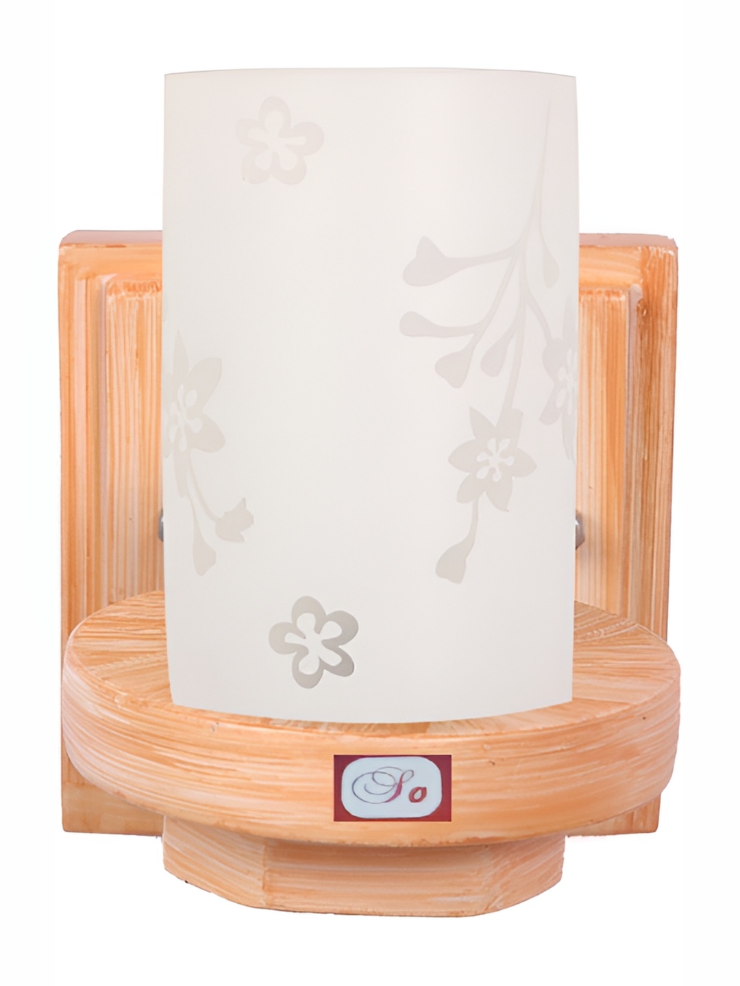 

Afast White Floral Printed Glass Cylindrical Wall Lamp