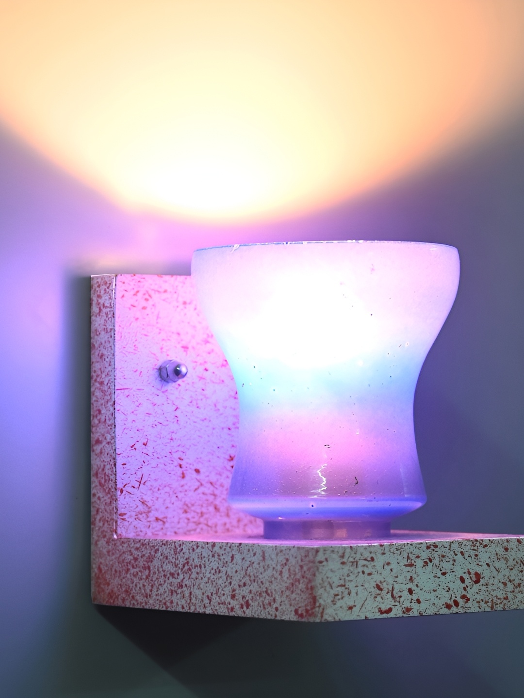 

Afast Blue Abstract Glass Wall Lamp