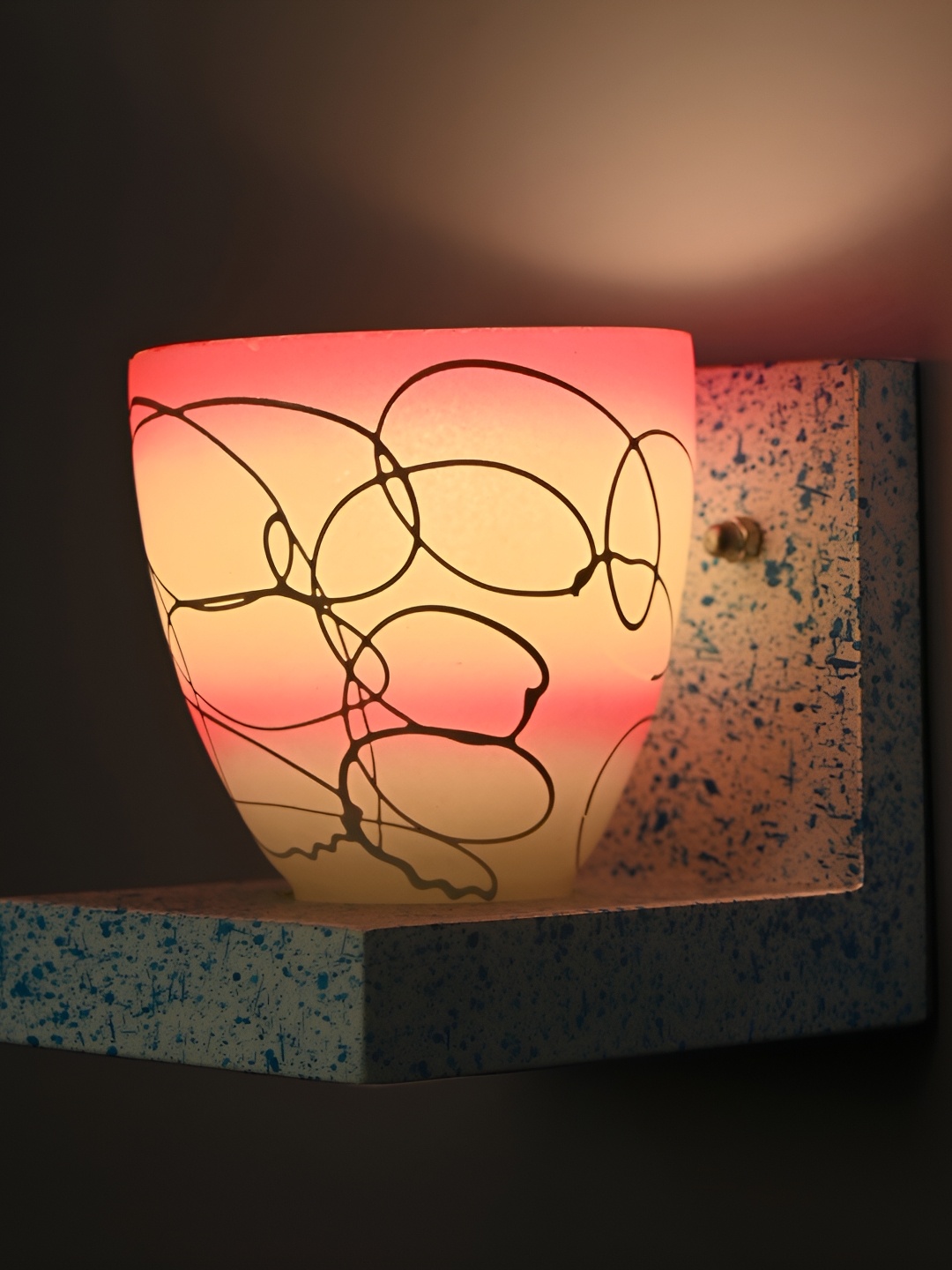 

Afast White and Pink Glass Wall Lamp