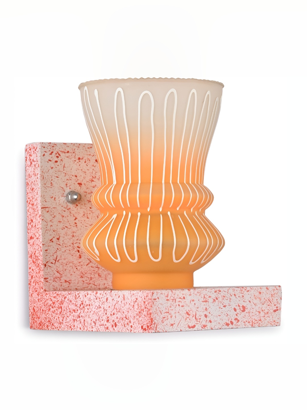 

Afast Orange & White Abstract Glass Wall Lamp