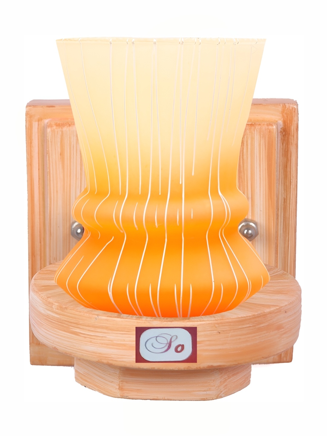 

Afast White & Orange Abstract Glass Wall Lamp