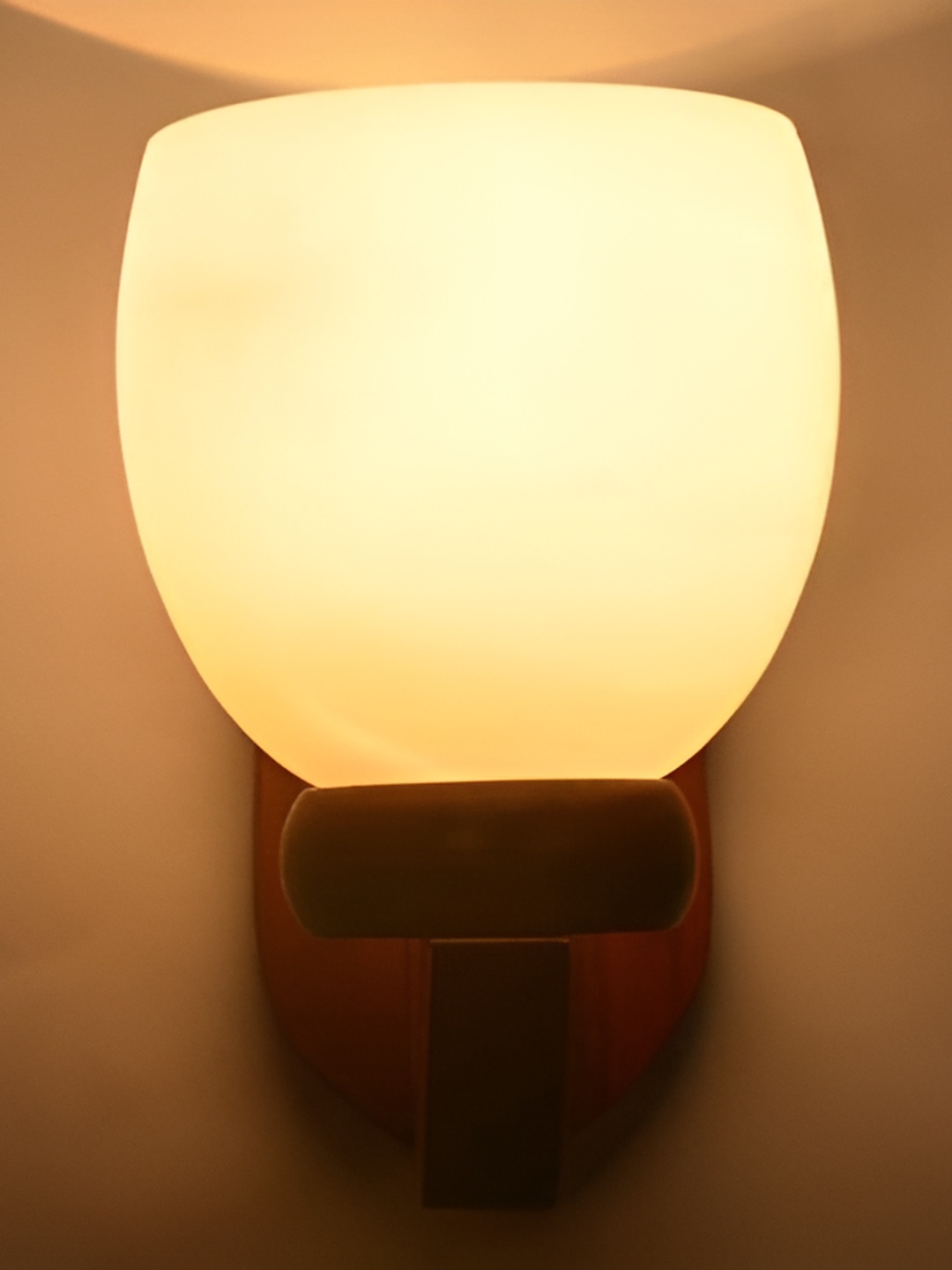 

Afast White & Brown Abstract Shaped Glass Wall Lamp