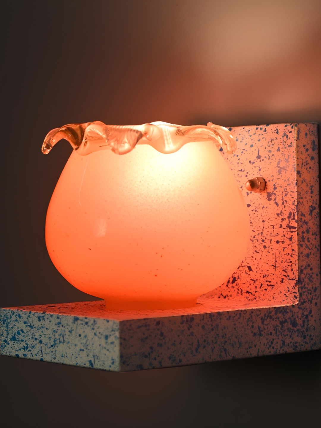 

Afast Orange Solid Bell Glass Wall Lamp