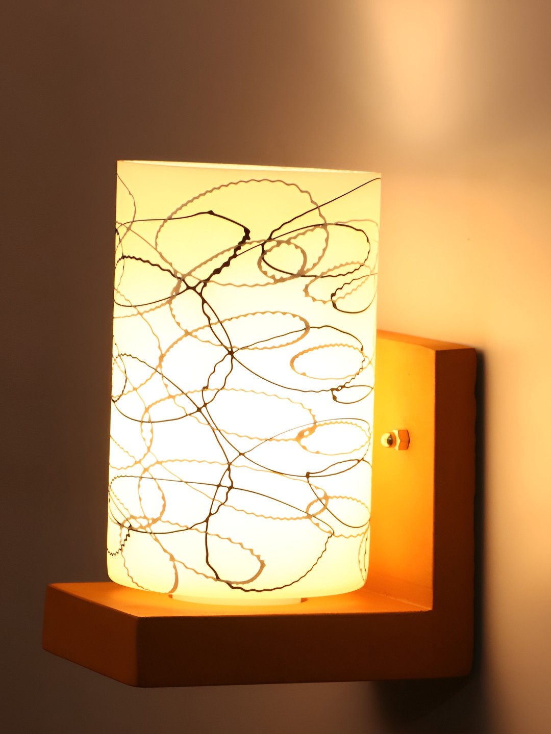 

Afast White Cylindrical Glass Wall Lamp