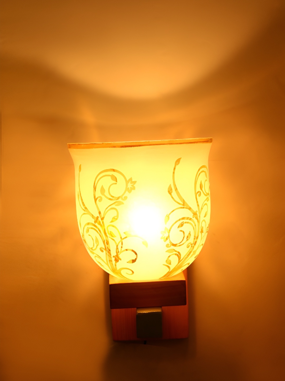 

Afast White Printed Glass Cylindrical Wall Lamp