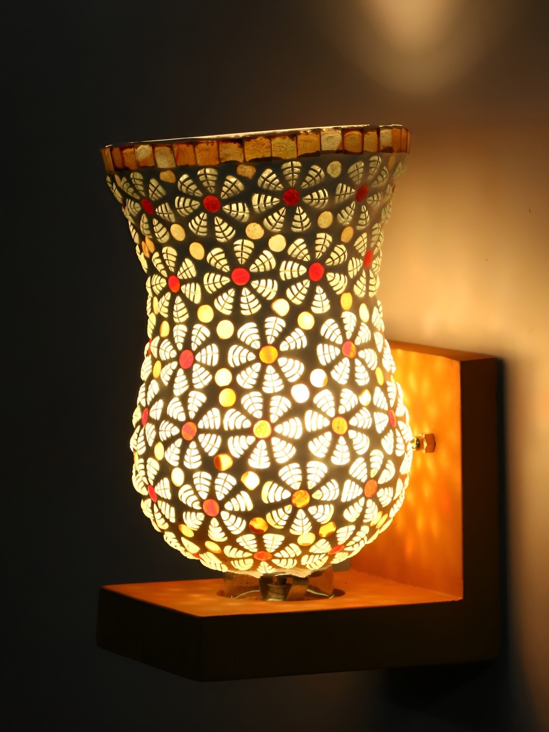 

Afast Yellow Abstract Glass Wall Lamp