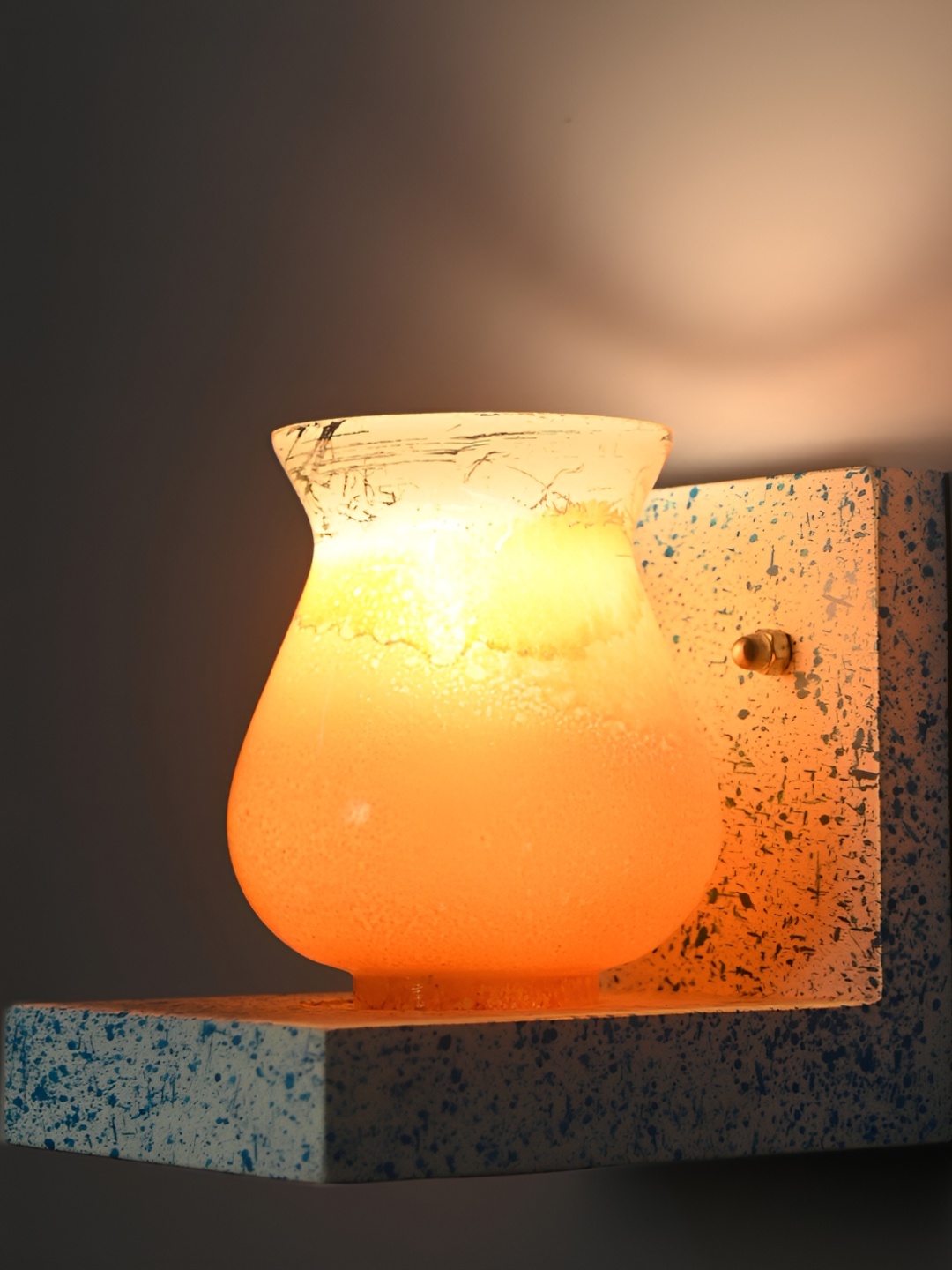 

Afast Orange Abstract Glass Wall Lamp