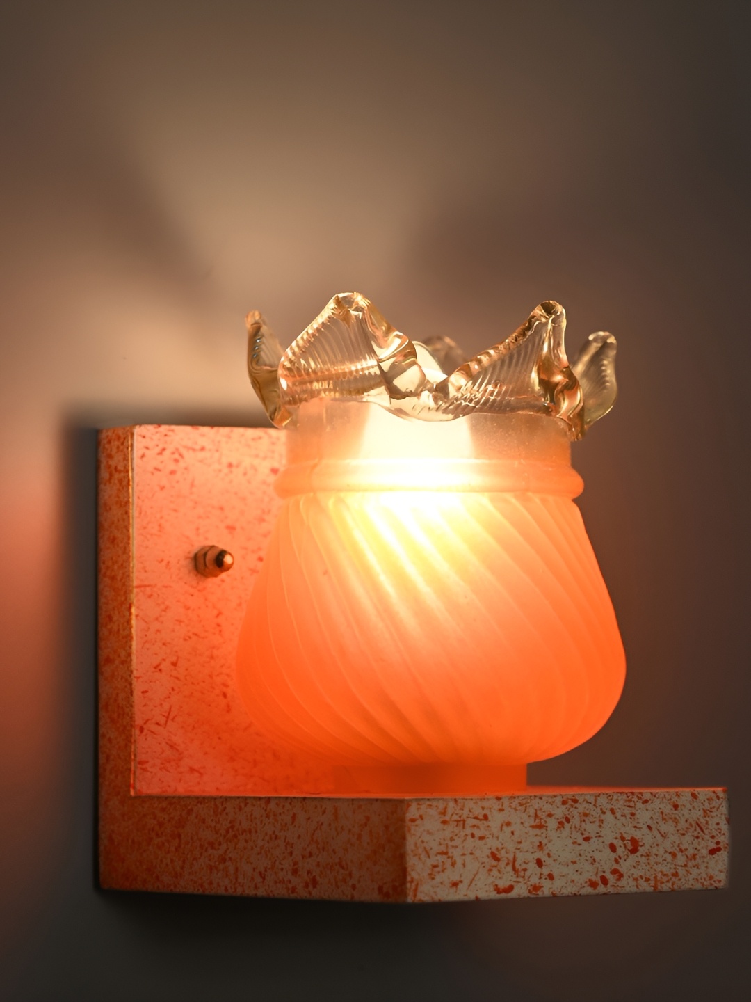 

Afast Orange Abstract Glass Wall Lamp
