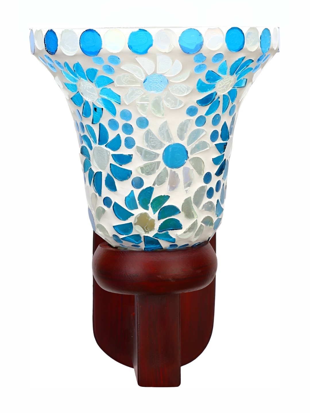 

Afast Blue & White Textured Glass Wall Lamp