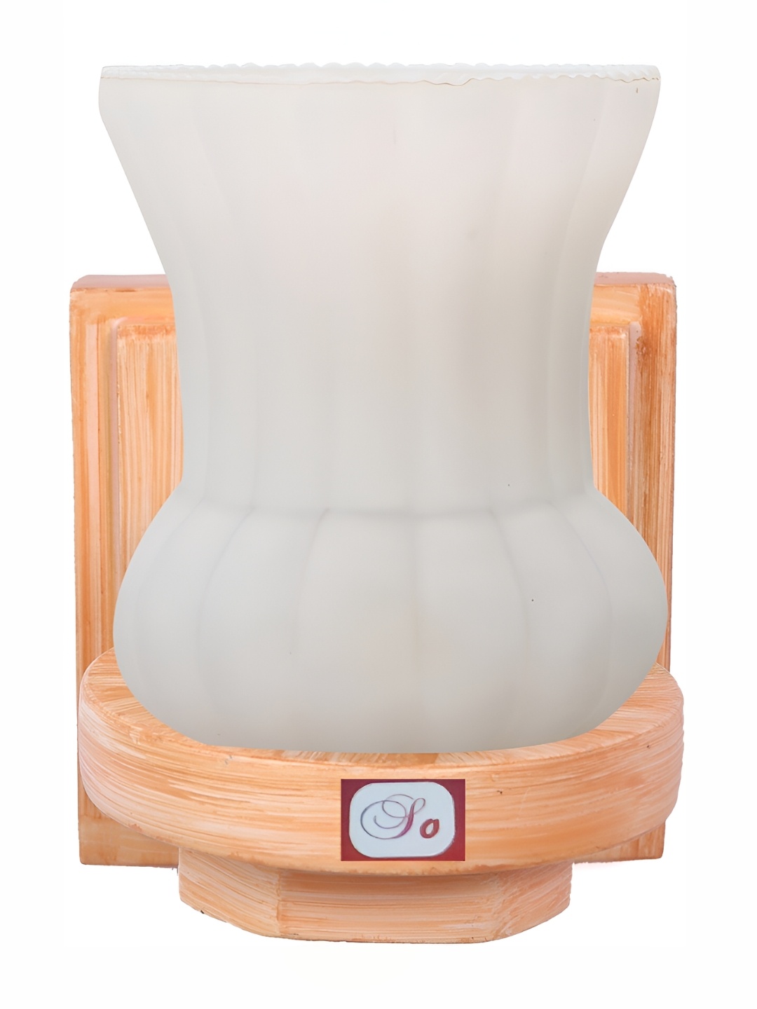

Afast White & Brown Textured Abstract Shaped Glass Wall Lamp