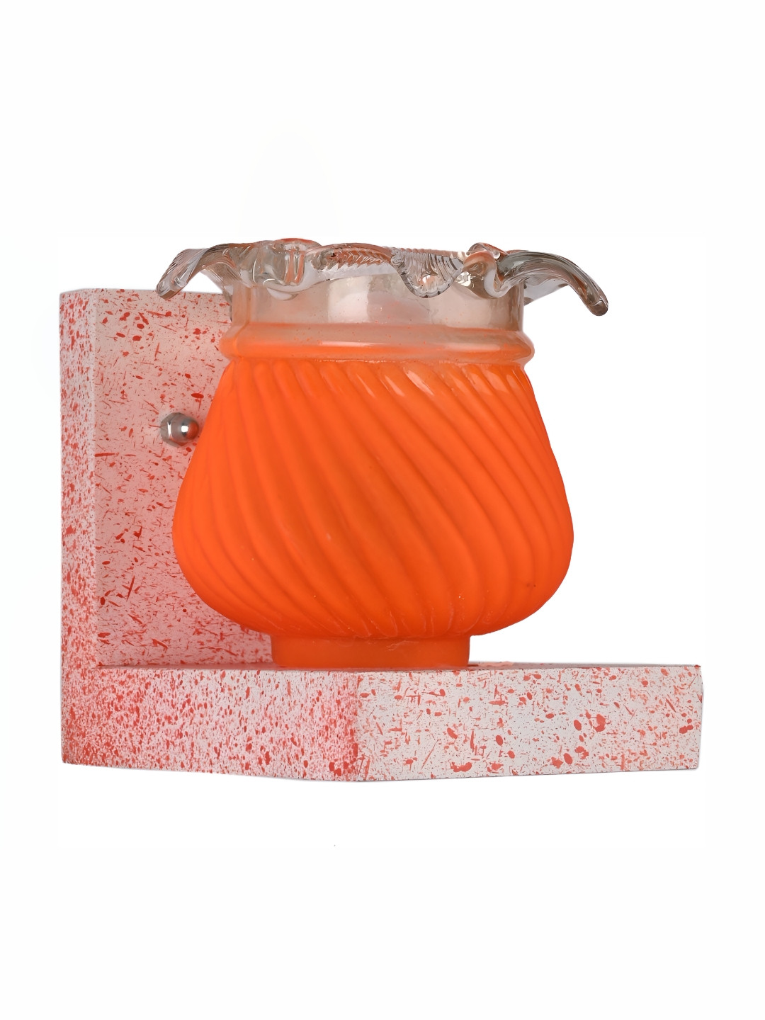 

Afast Orange Abstract Glass Wall Lamp