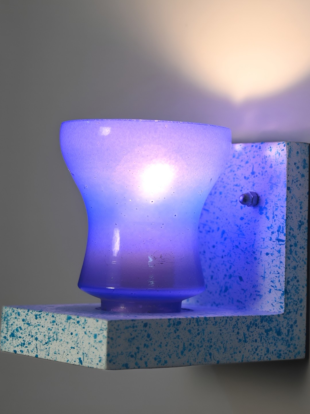 

Afast Blue Abstract Glass Wall Lamp