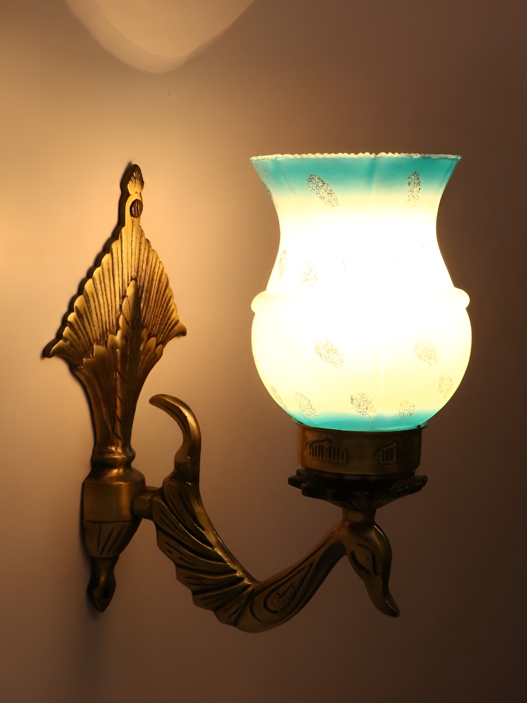 

Afast Blue & Brown Textured Abstract Shaped Glass Wall Lamp