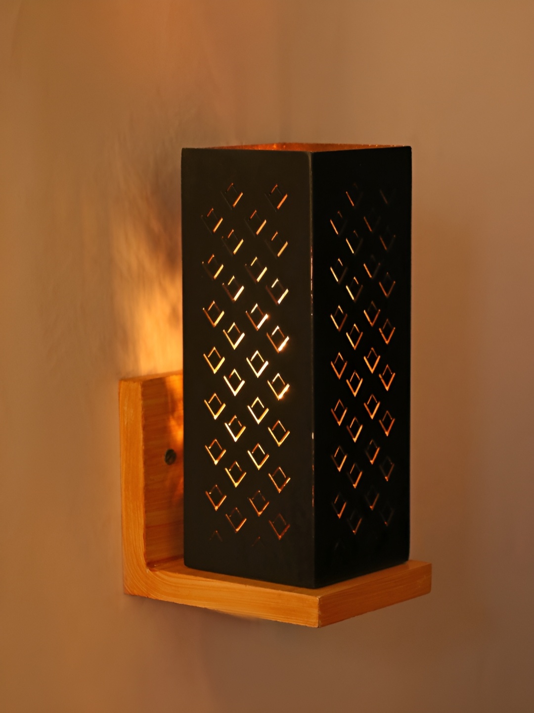 

Afast Black Wooden Wall Lamp