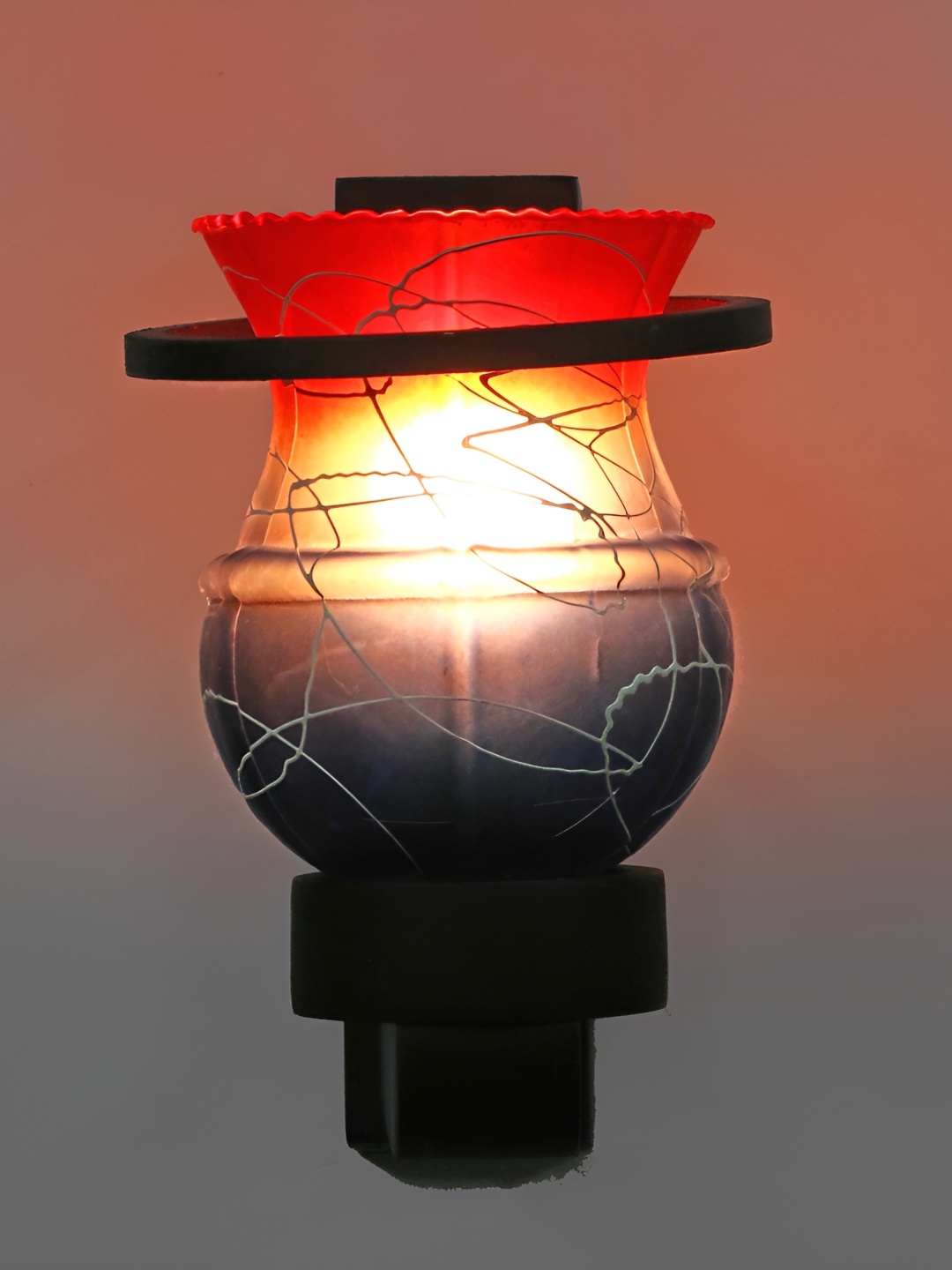 

Afast Blue & Red Colourblocked Abstract Shaped Glass Wall Lamp