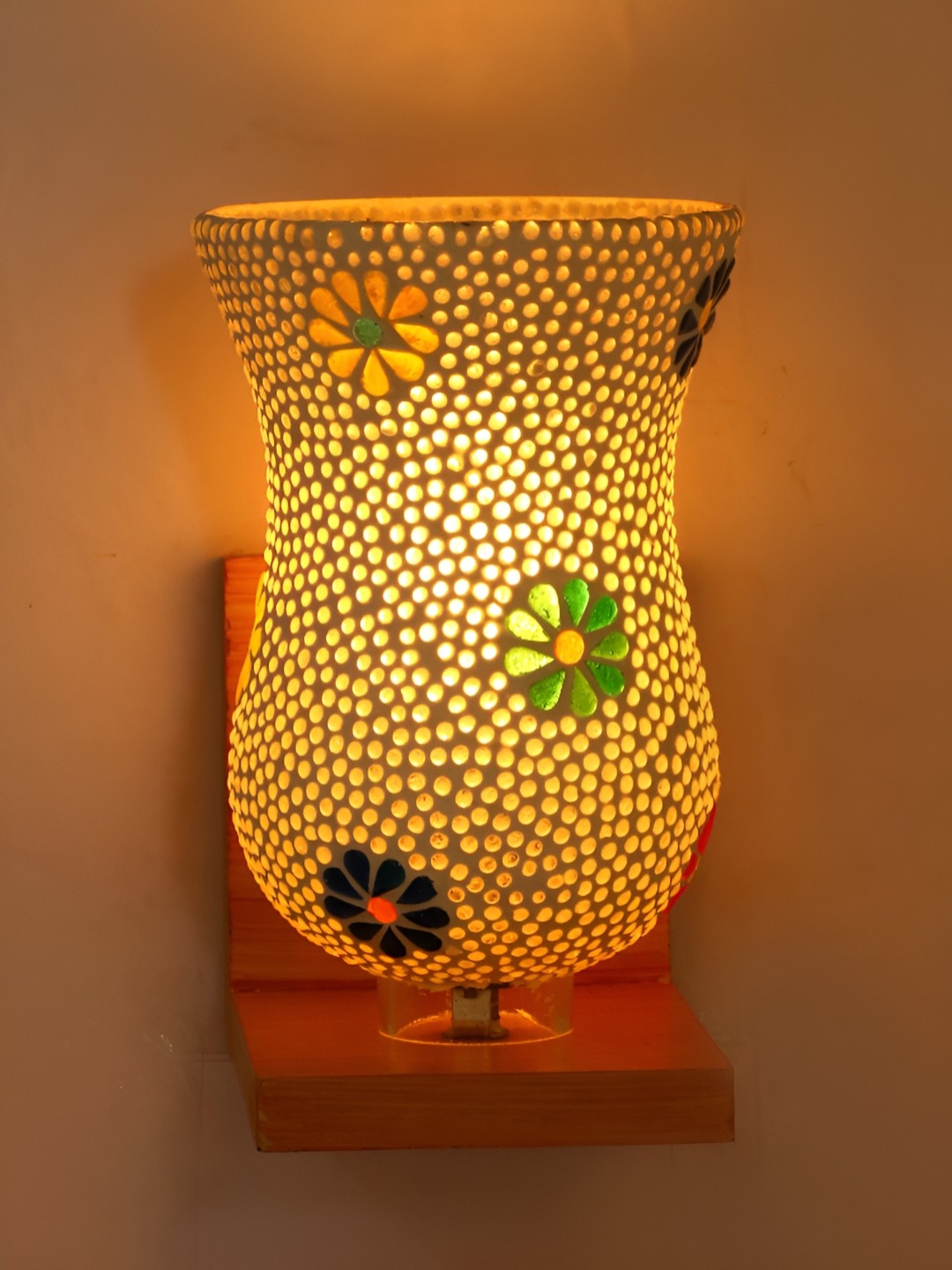 

Afast White Bell Shaped Glass Wall Lamp