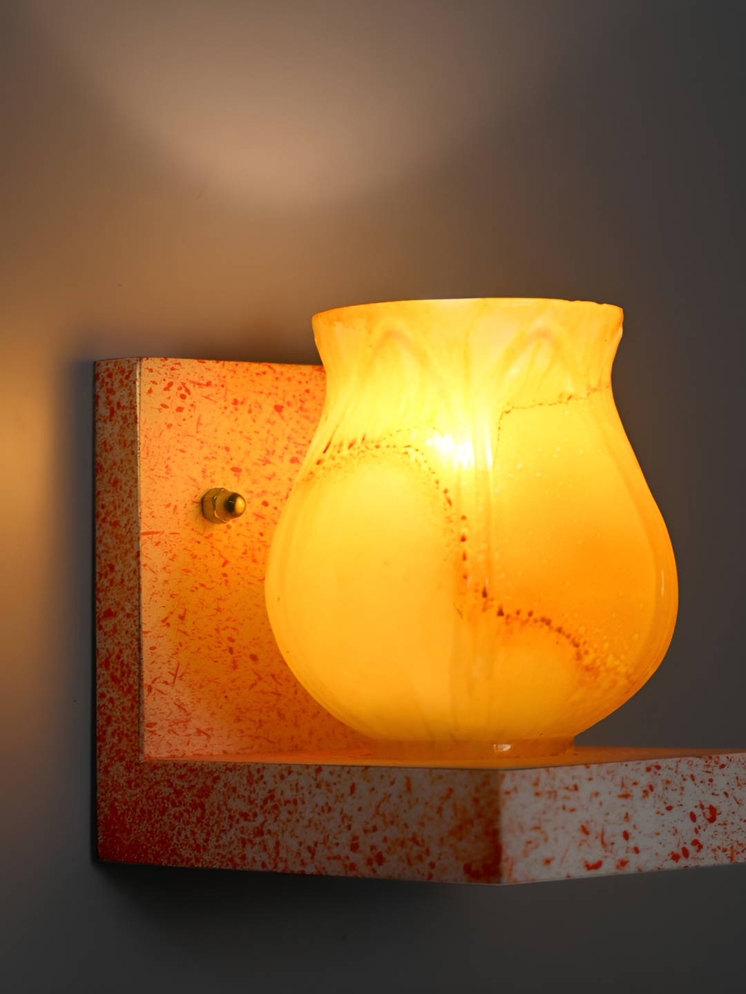 

Afast Brown Abstract Glass Wall Lamp