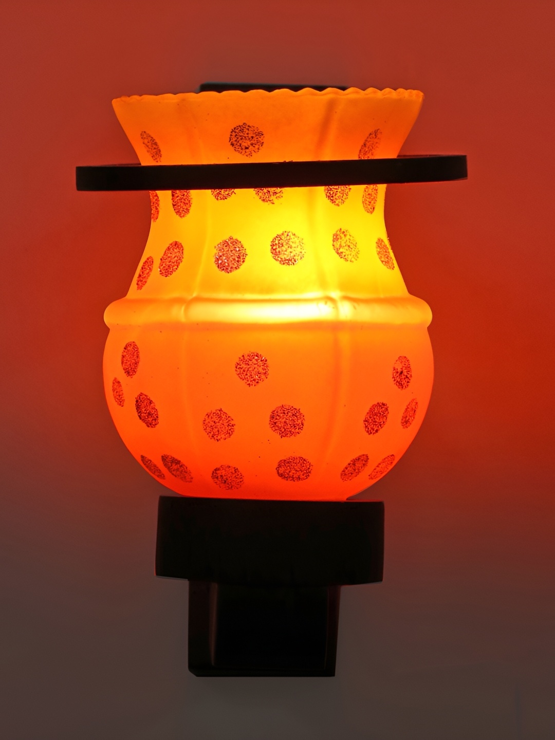 

Afast Orange & Yellow Abstract Glass Wall Lamp