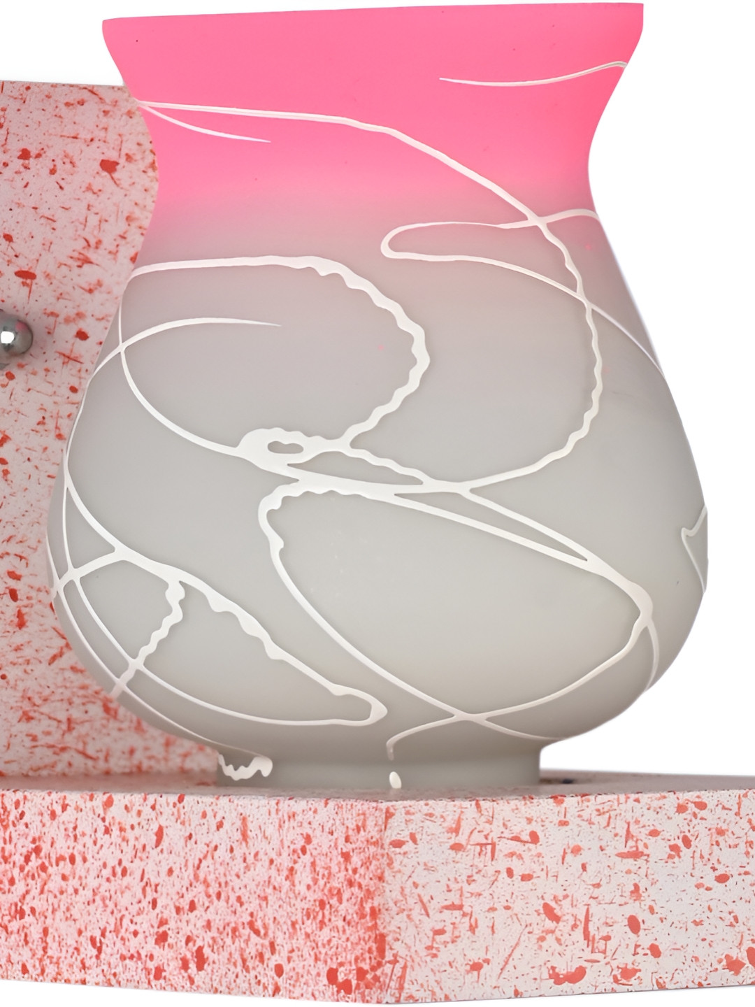 

Afast Pink & White Textured Glass Bell Wall Lamp