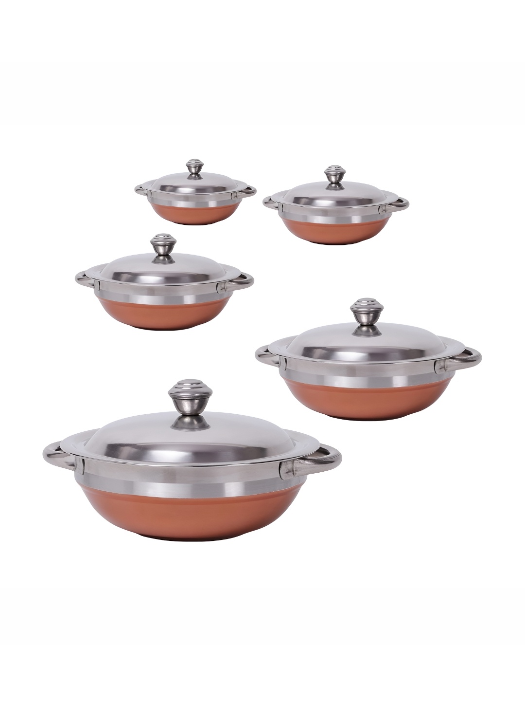 

KASSA Copper Toned 5 Pieces Stainless Steel Handi