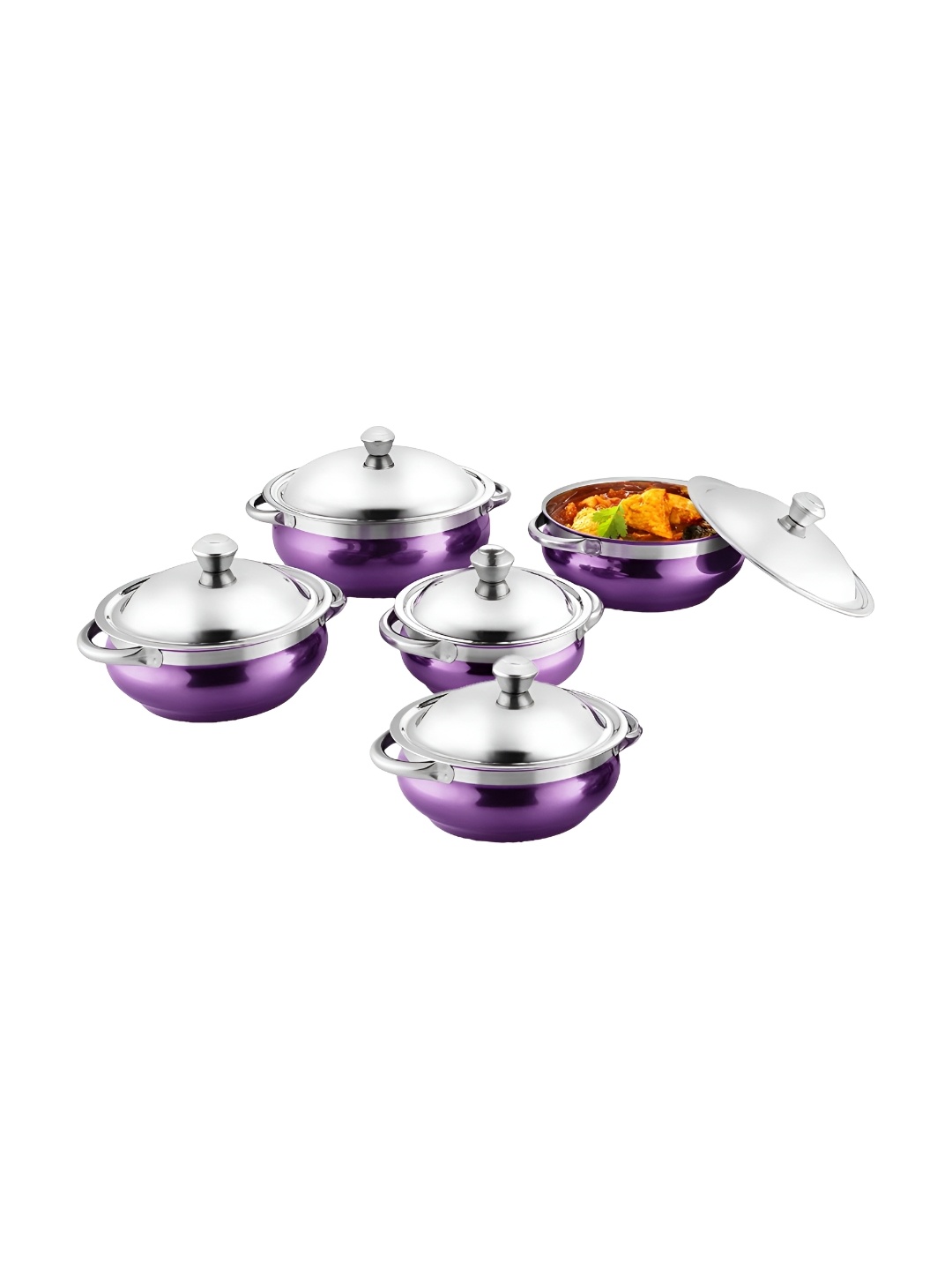 

KASSA Purple 5 pieces Stainless Steel Handi