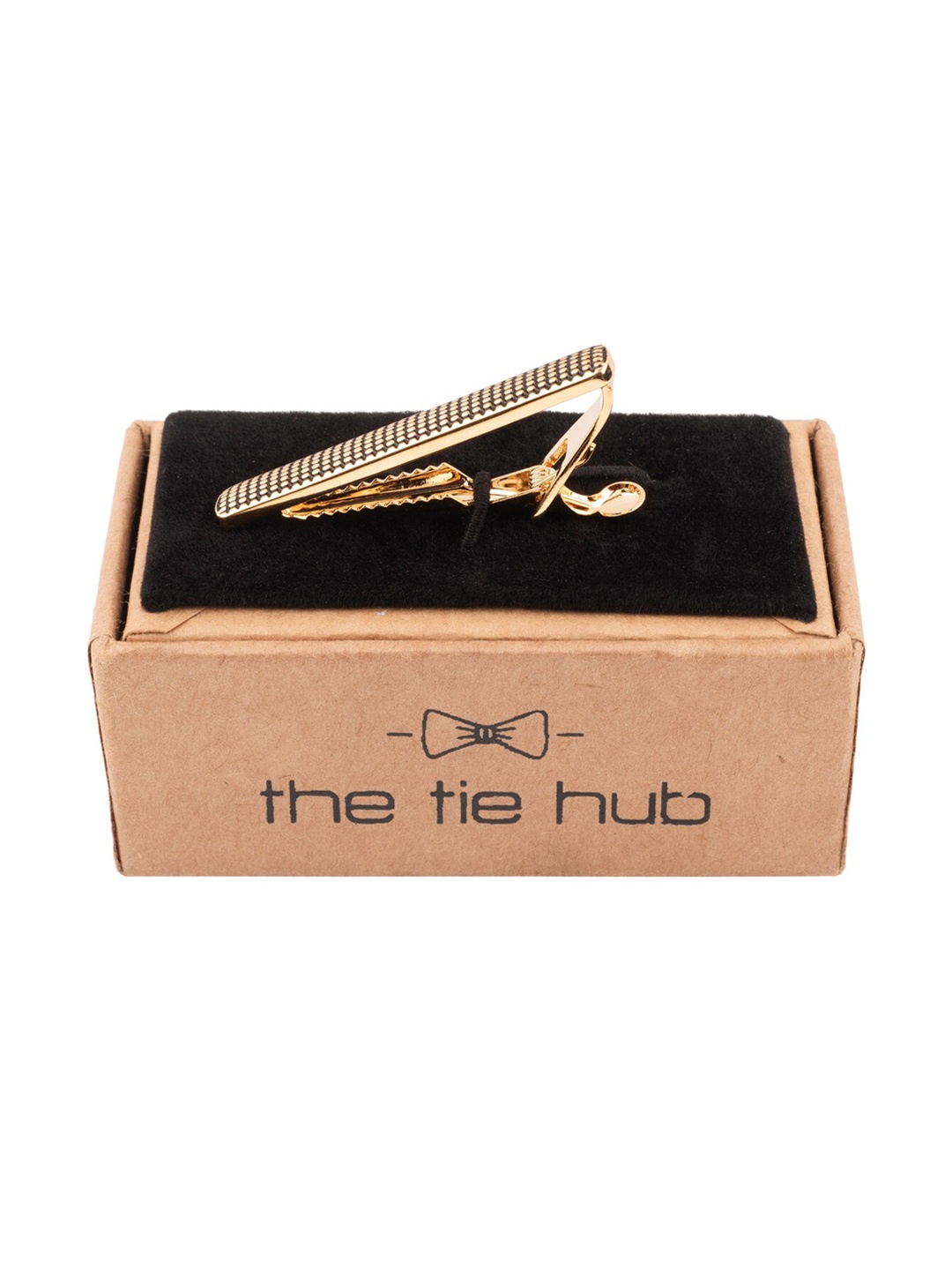 

The Tie Hub Men Textured Tie Pin, Gold