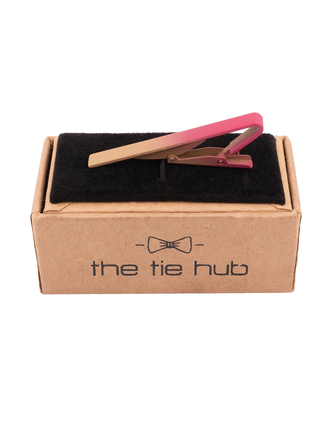 

The Tie Hub Men Brass Classic Matt Finishing Tie Bar, Pink