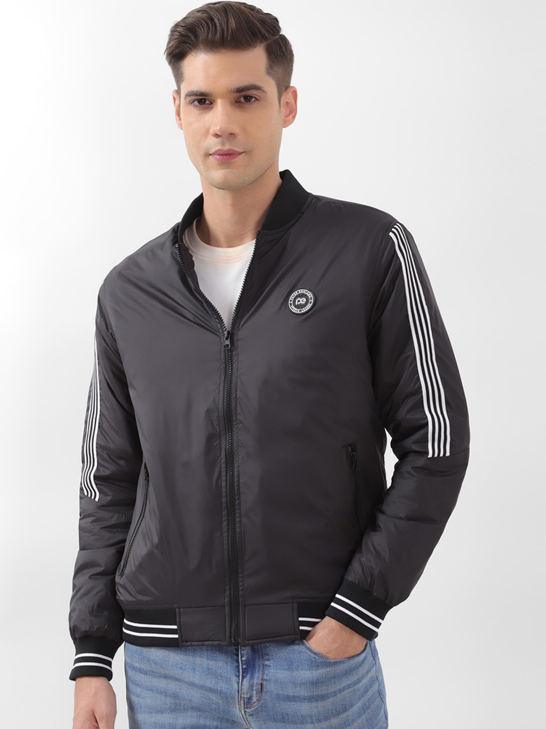 

Peter England Casuals Long Sleeves Sporty Jacket, Black