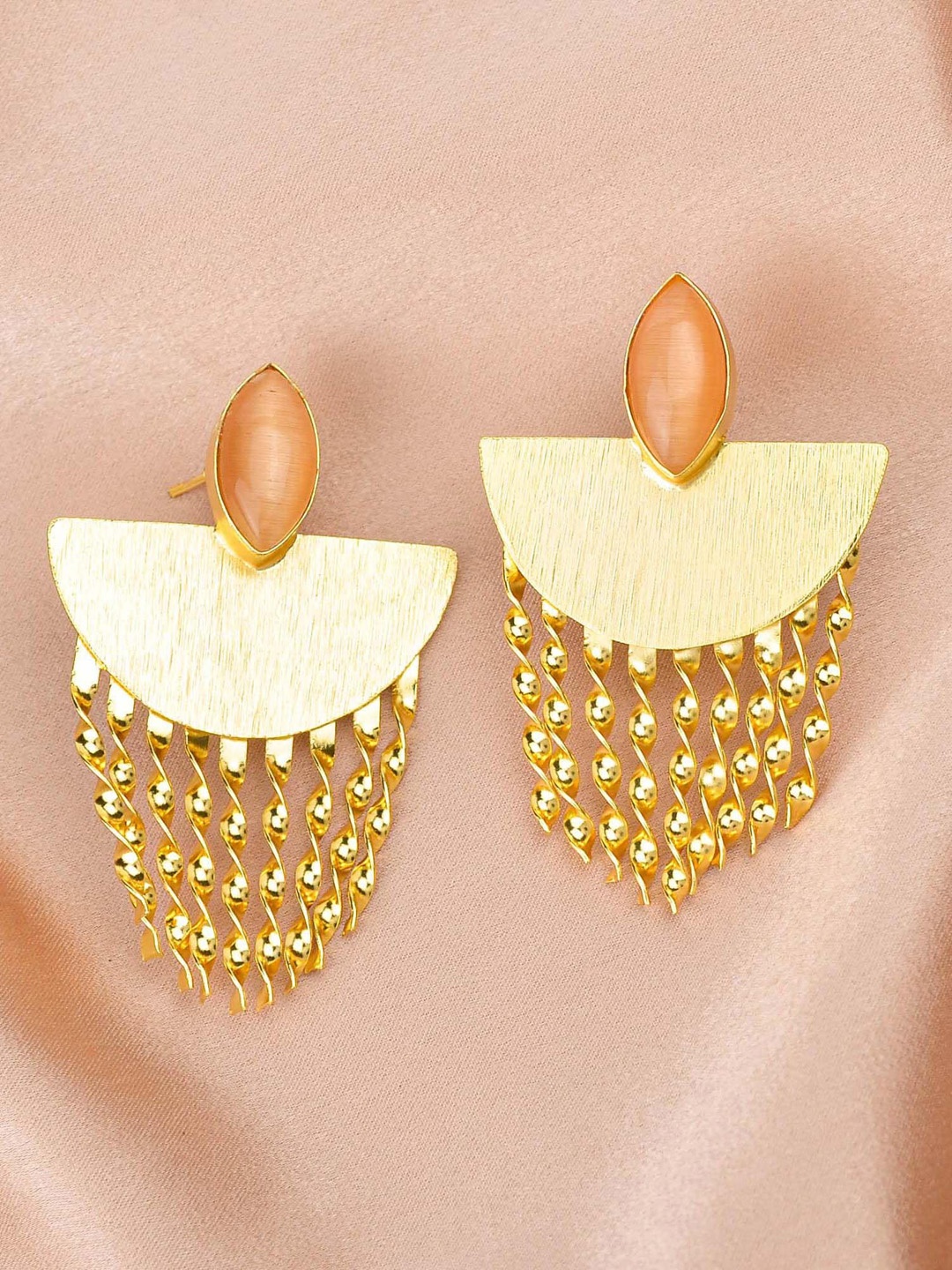 

ZURII Brass Plated Drop Earrings, Gold