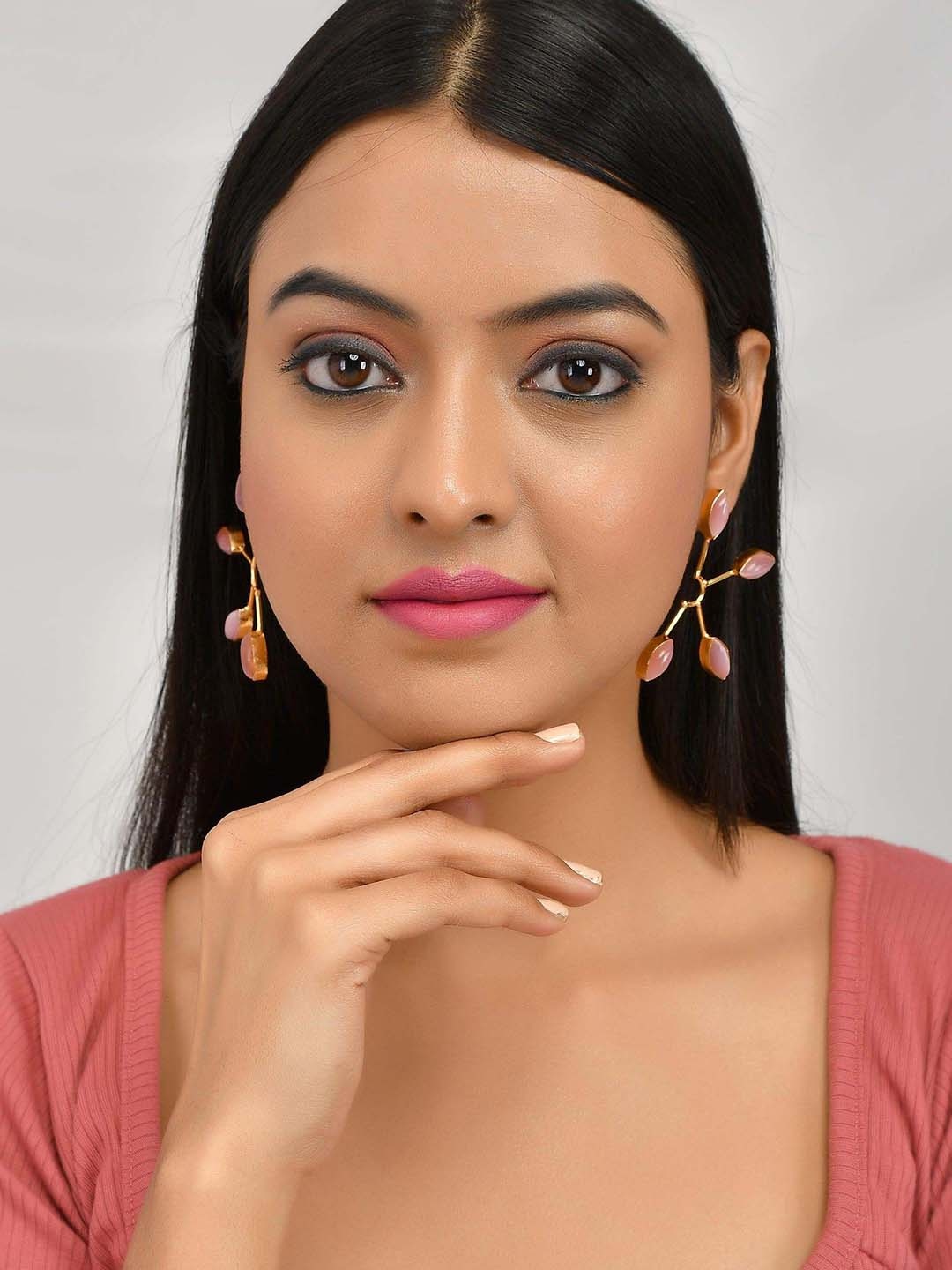 

ZURII Brass Plated Drop Earrings, Gold