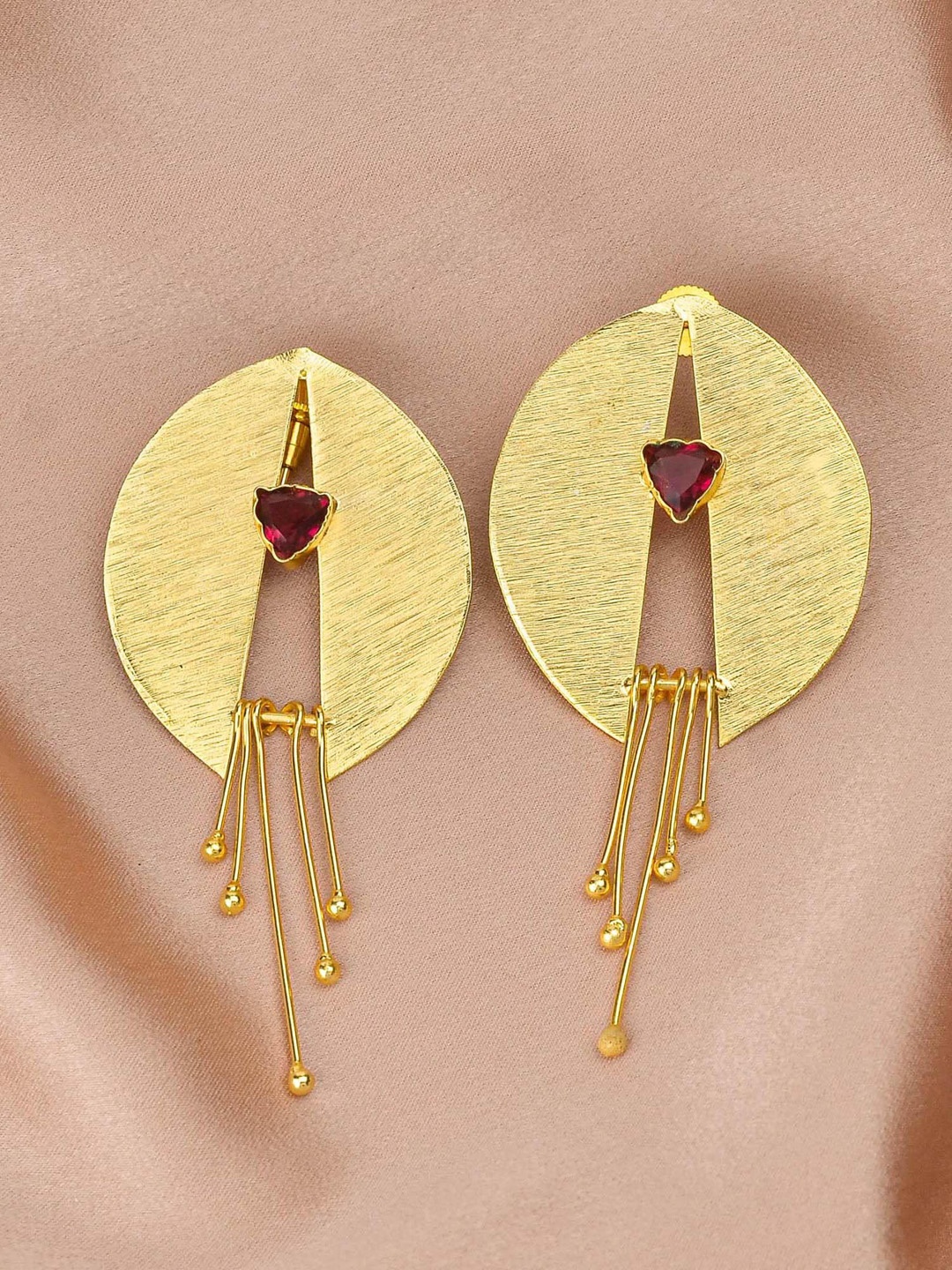 

ZURII Brass Plated Drop Earrings, Gold